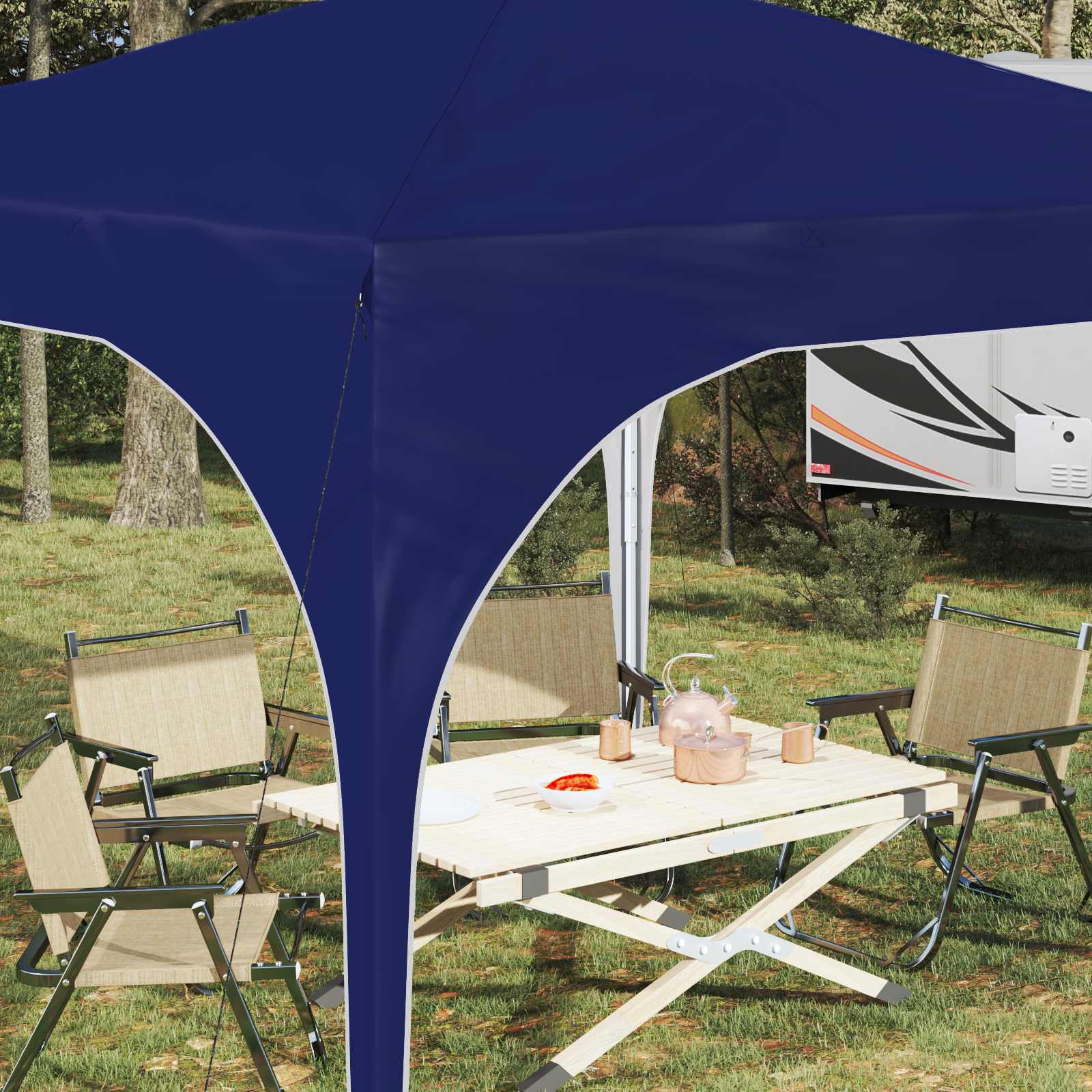 Tenda per feste a pop-up 290 x 290 x 245 cm Blu