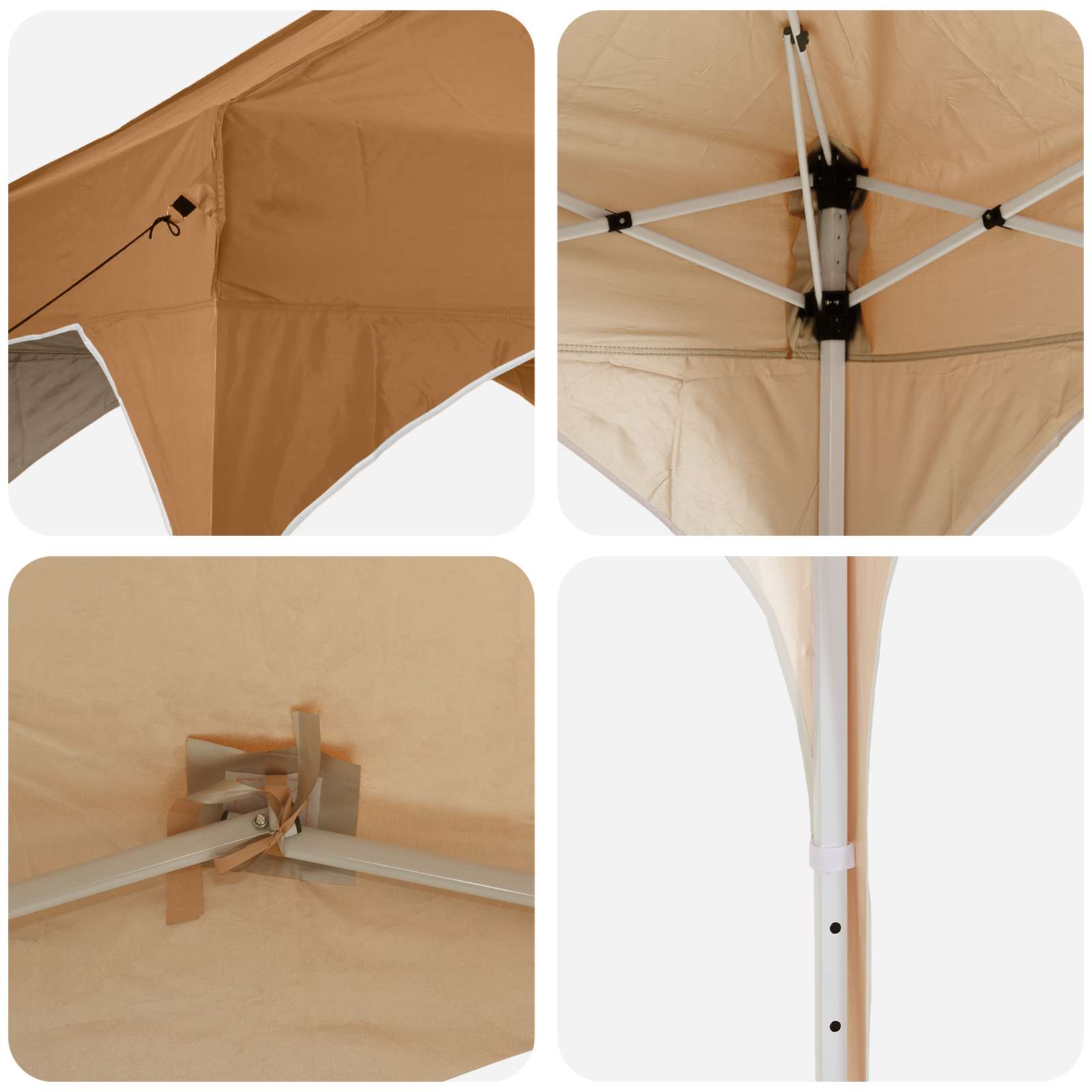 Tenda per feste a pop-up 290 x 290 x 245 cm Beige