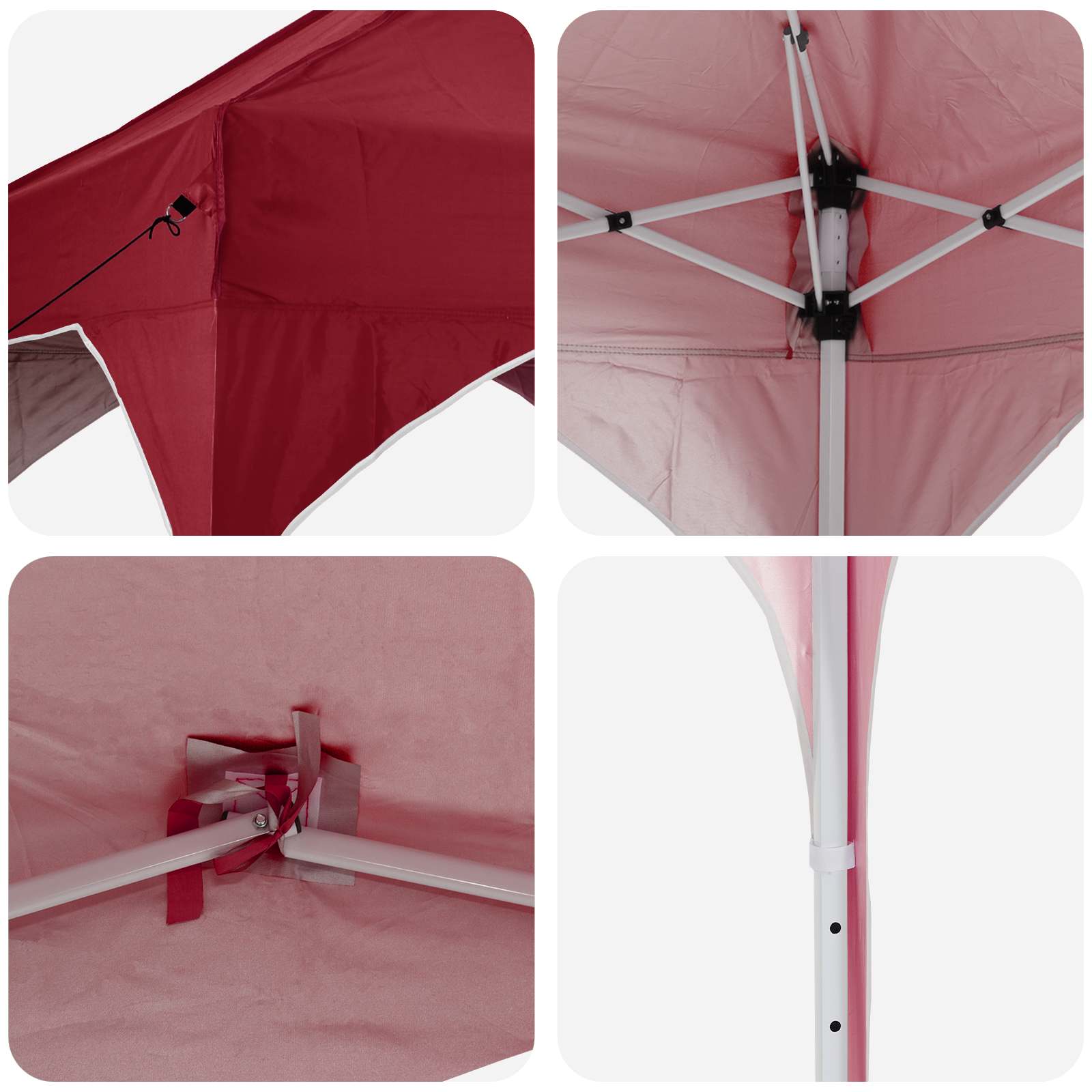 Tenda per feste a pop-up 290 x 290 x 245 cm Borgogna