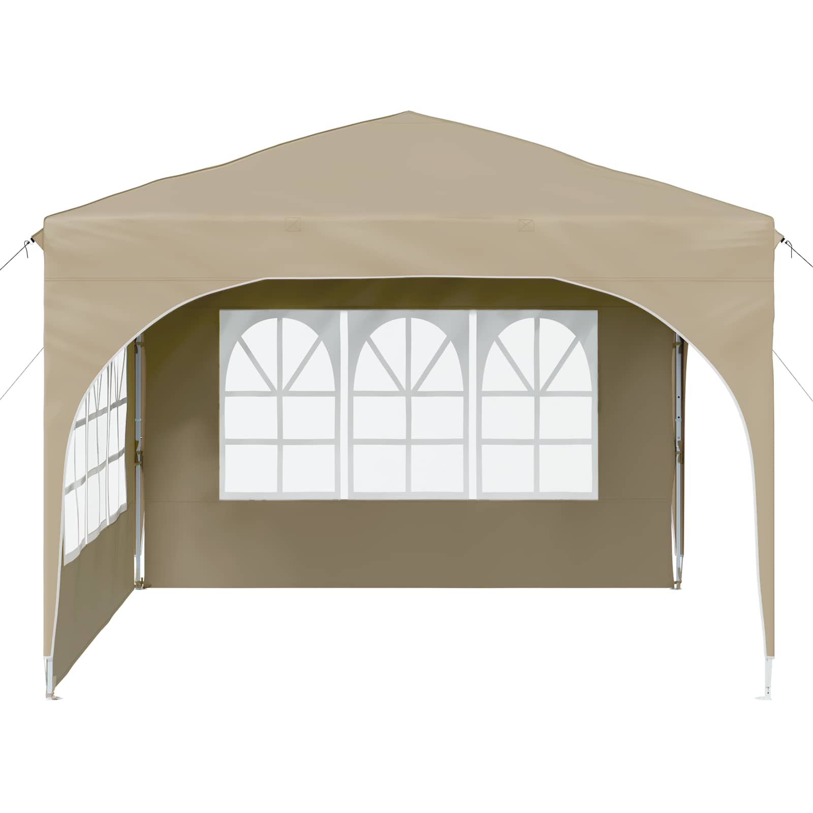 Tenda per feste a pop-up 290 x 290 x 245 cm Crema