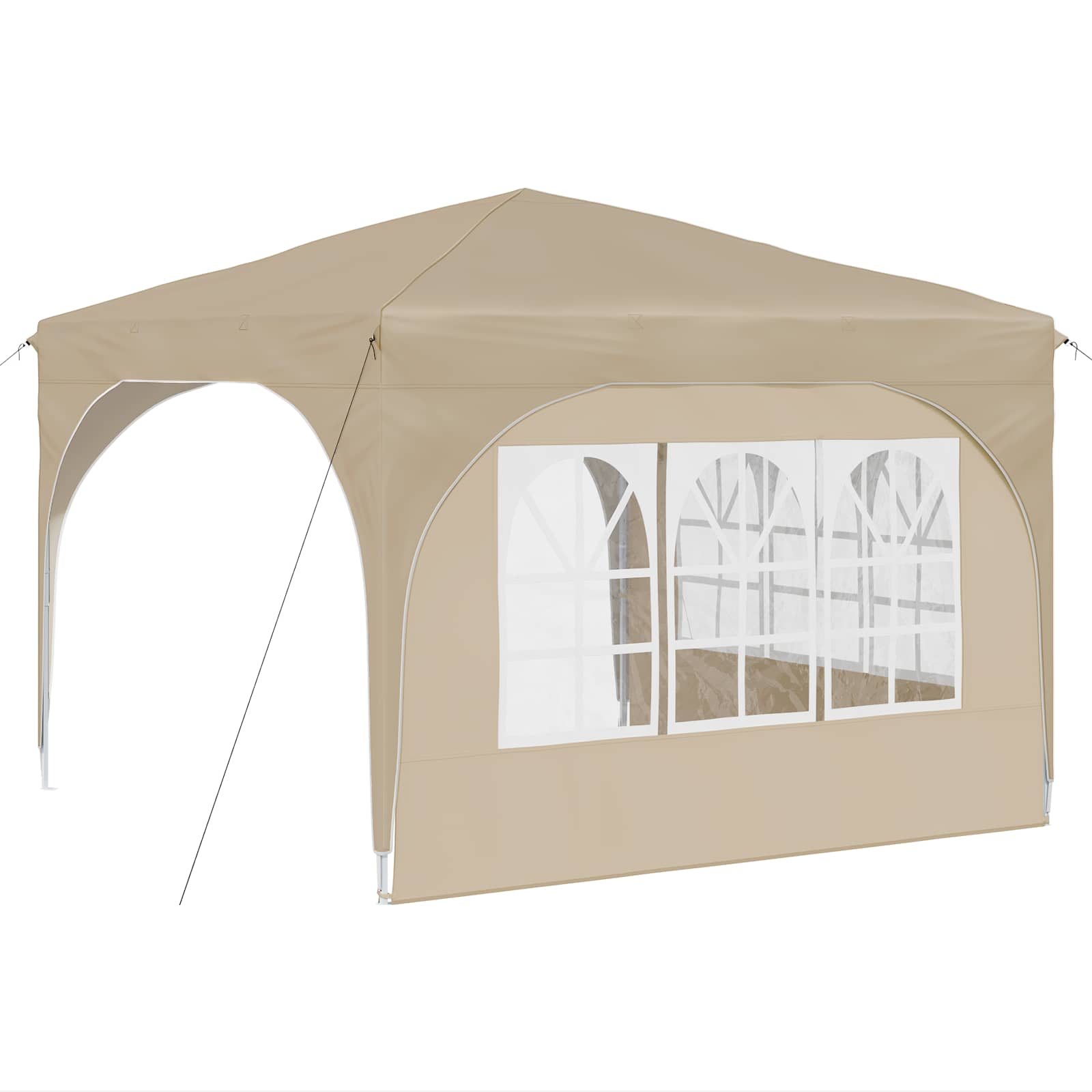 Tenda per feste a pop-up 290 x 290 x 245 cm Crema