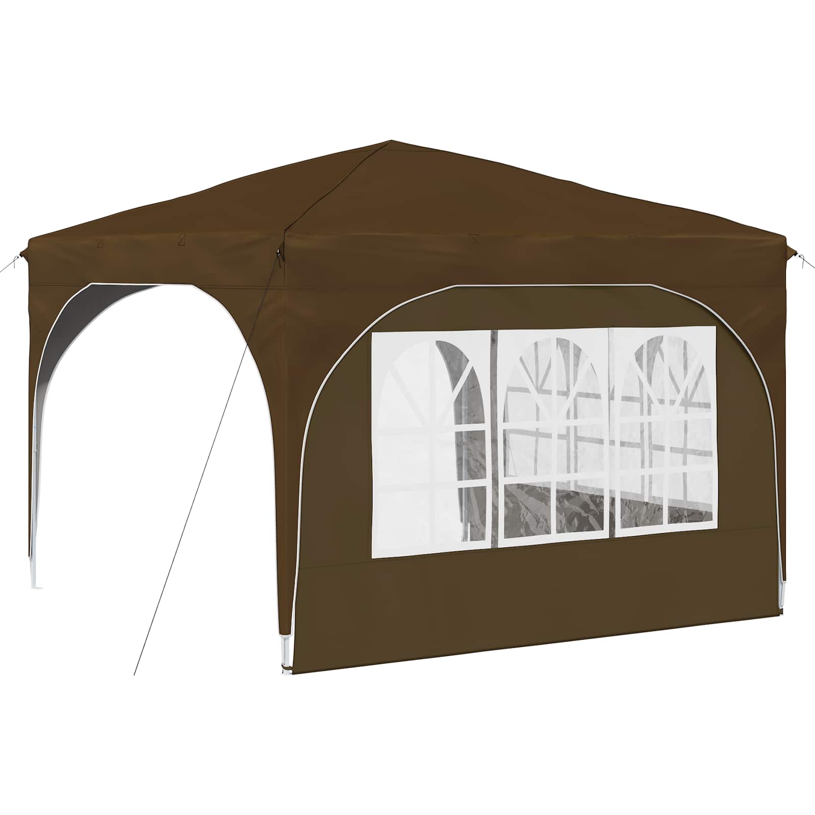 Tenda per feste a pop-up 290 x 290 x 245 cm Tortora