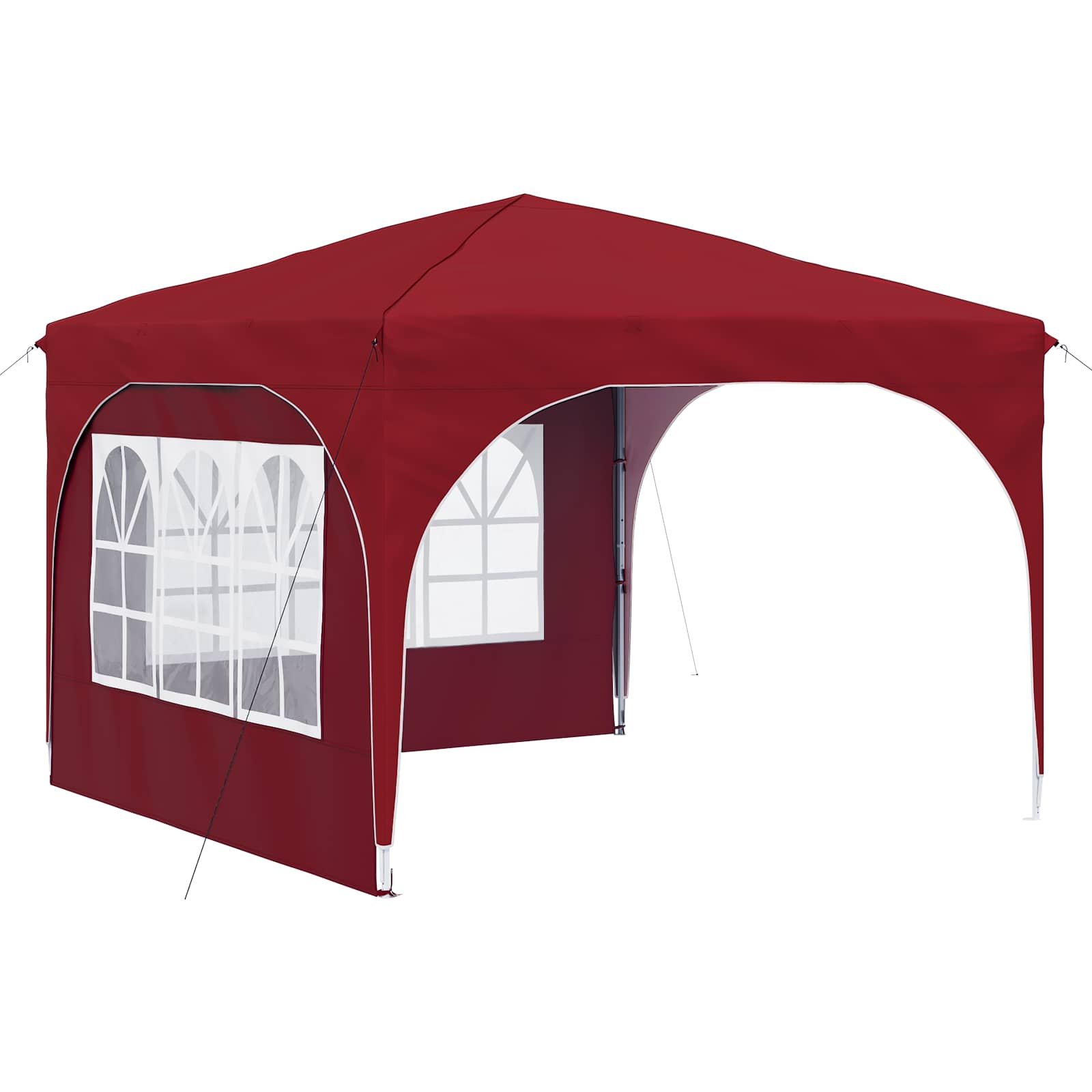 Tenda per feste a pop-up 290 x 290 x 245 cm Borgogna