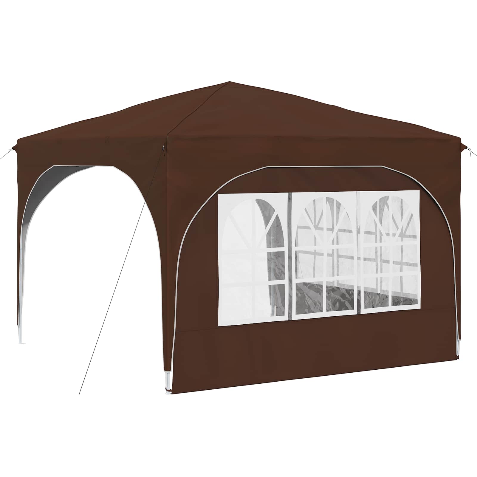 Tenda per feste a pop-up 290 x 290 x 245 cm Marrone