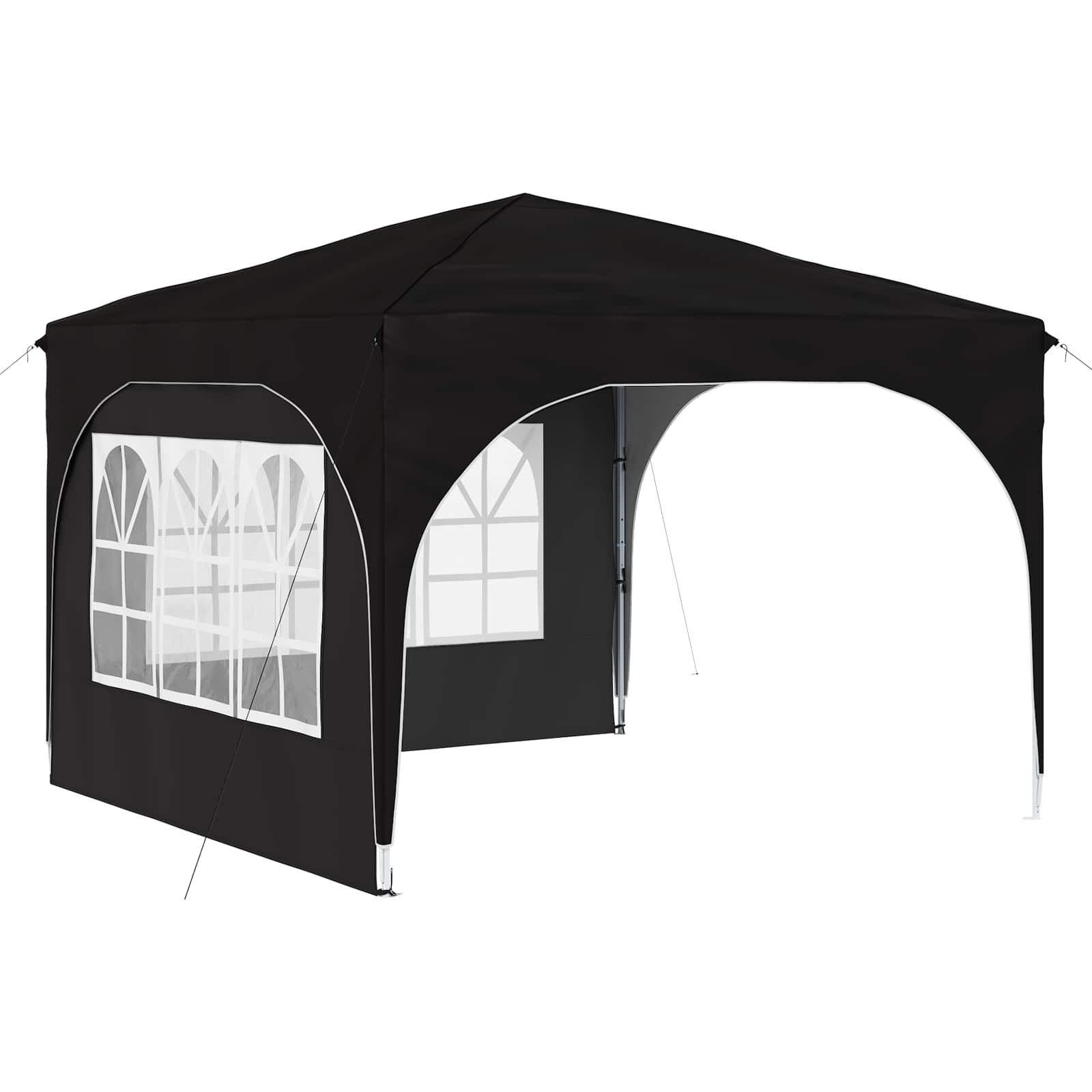 Tenda per feste a pop-up 290 x 290 x 245 cm Nero