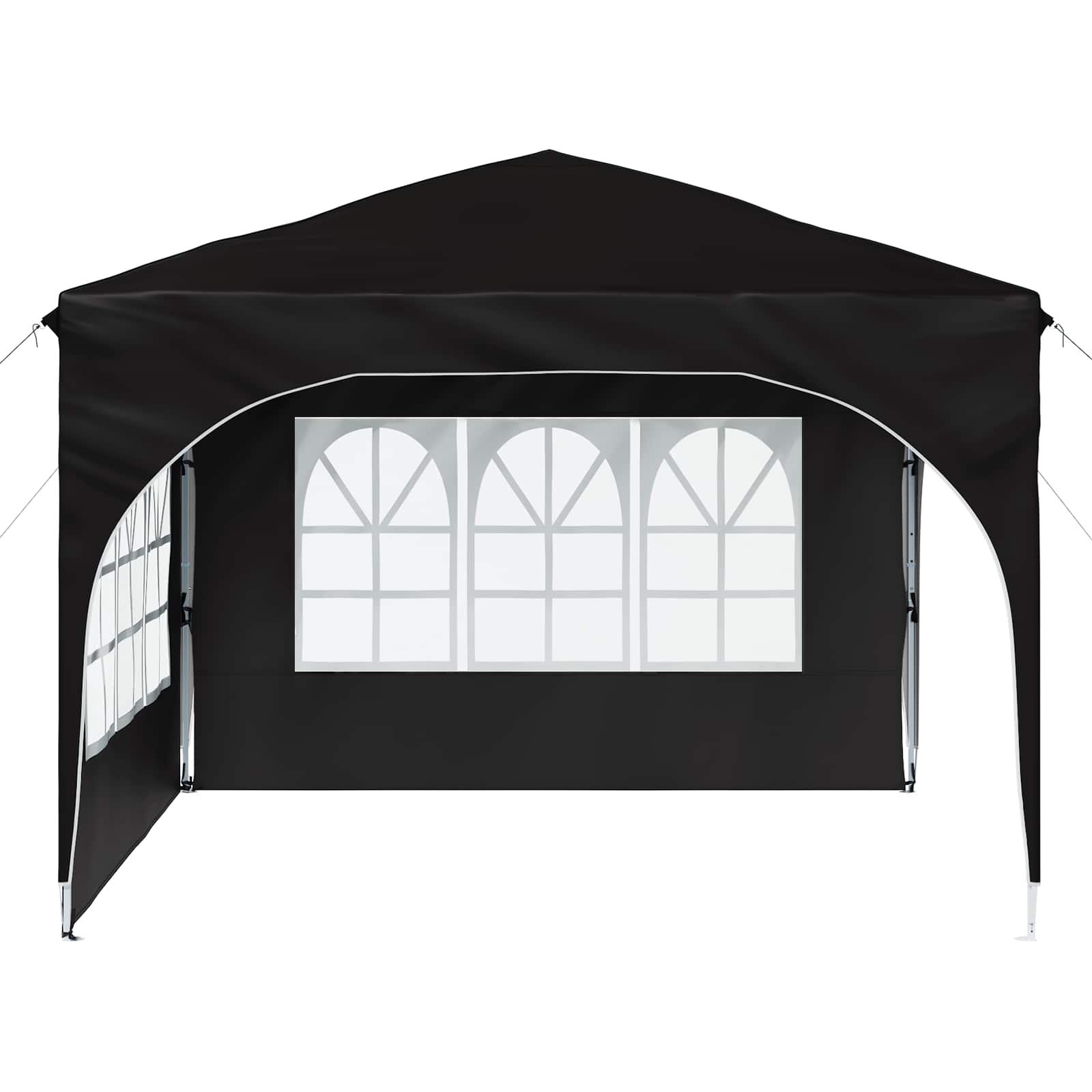 Tenda per feste a pop-up 290 x 290 x 245 cm Nero