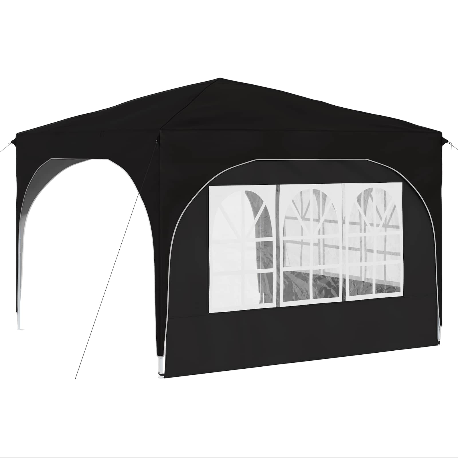 Tenda per feste a pop-up 290 x 290 x 245 cm Nero