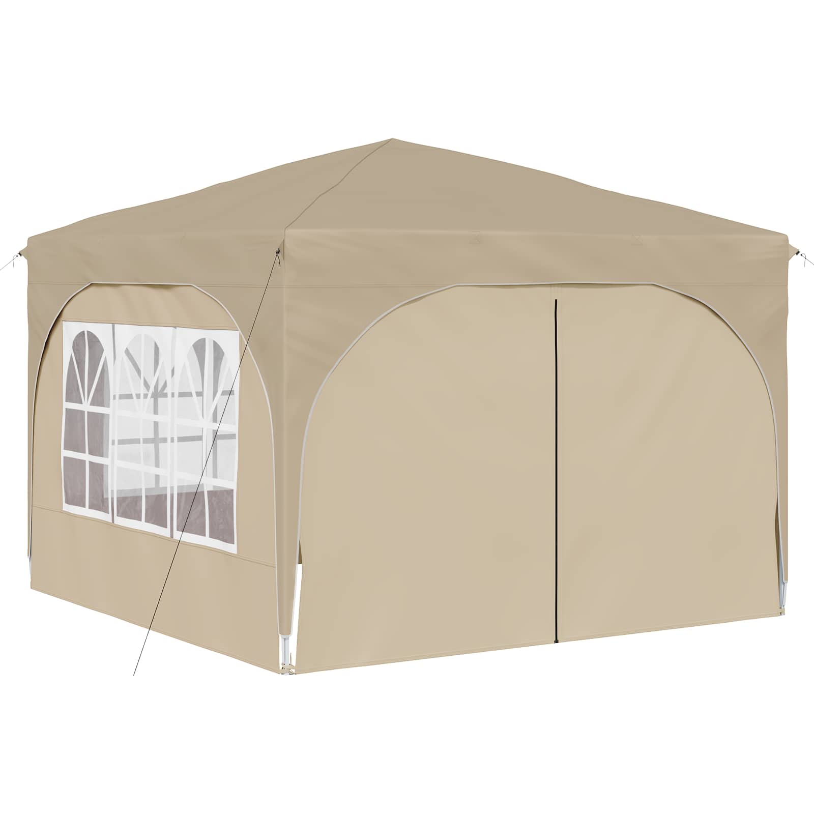 Tenda per feste a pop-up 290 x 290 x 245 cm Crema