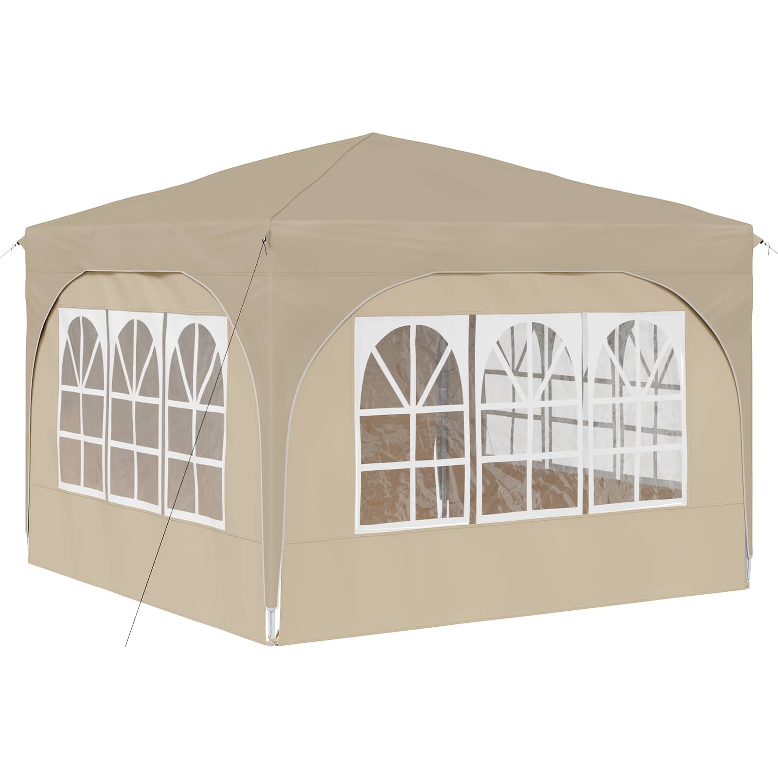 Tenda per feste a pop-up 290 x 290 x 245 cm Crema