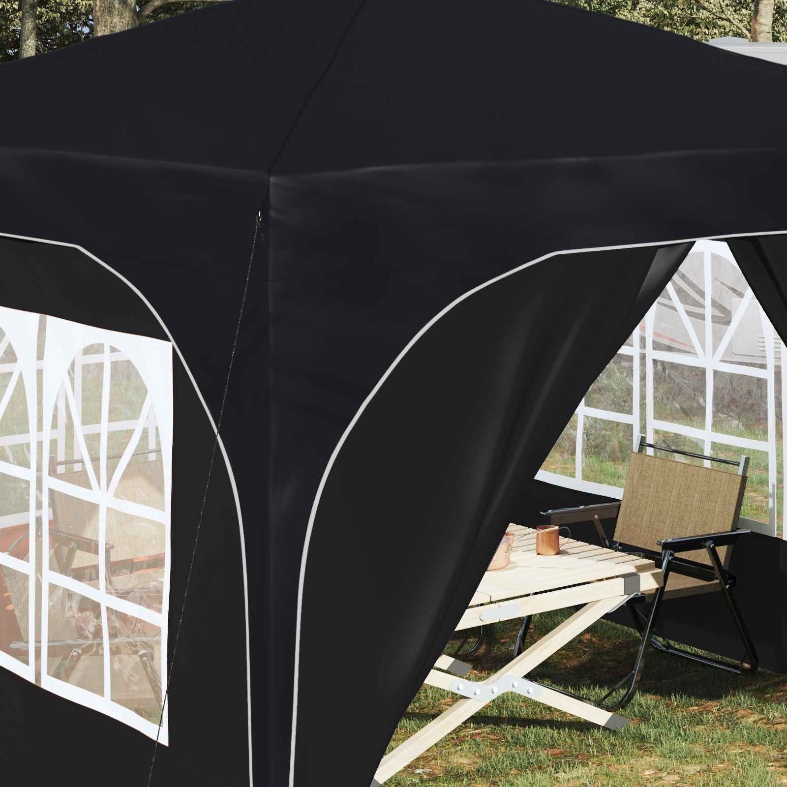 Tenda per feste a pop-up 290 x 290 x 245 cm Antracite