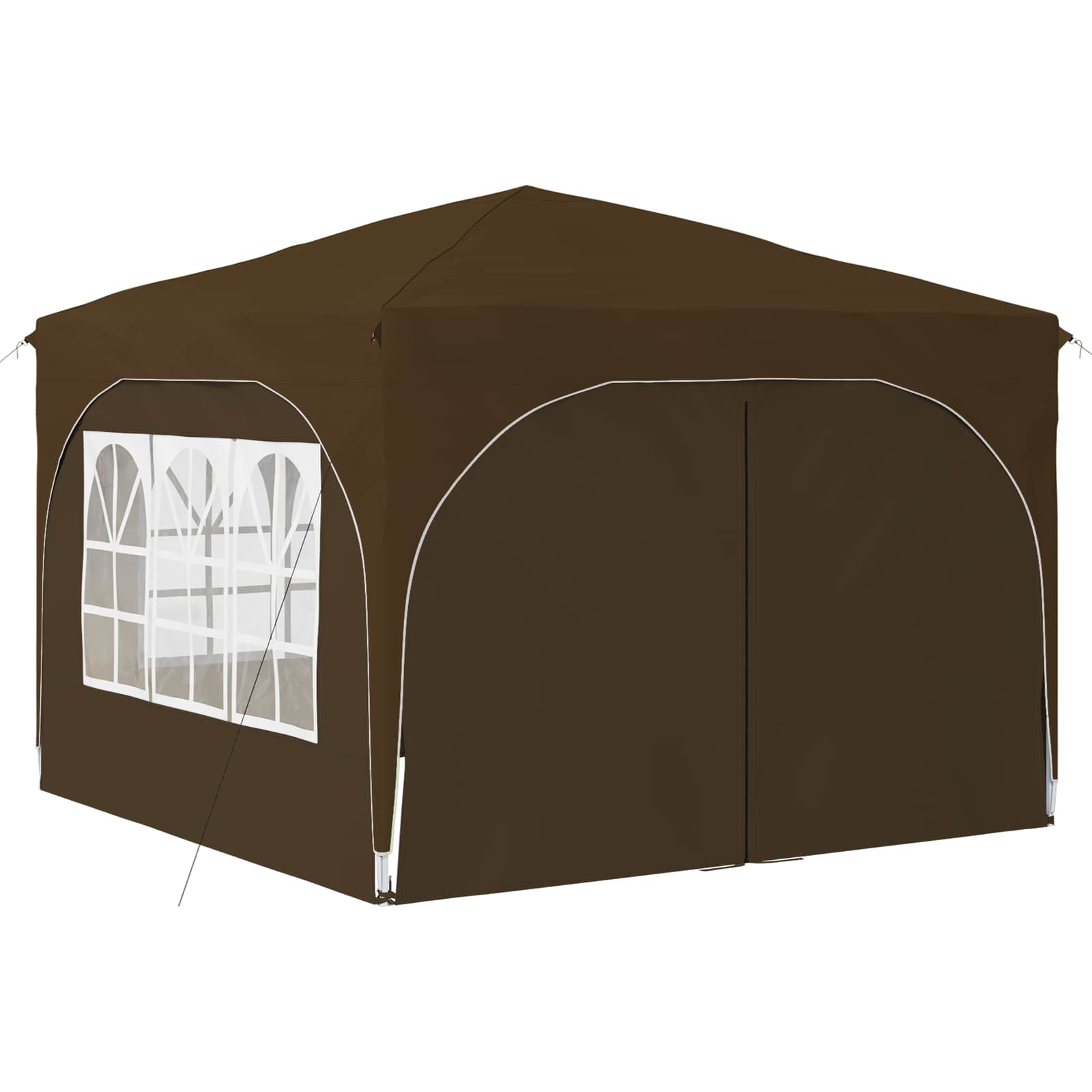 Tenda per feste a pop-up 290 x 290 x 245 cm Tortora