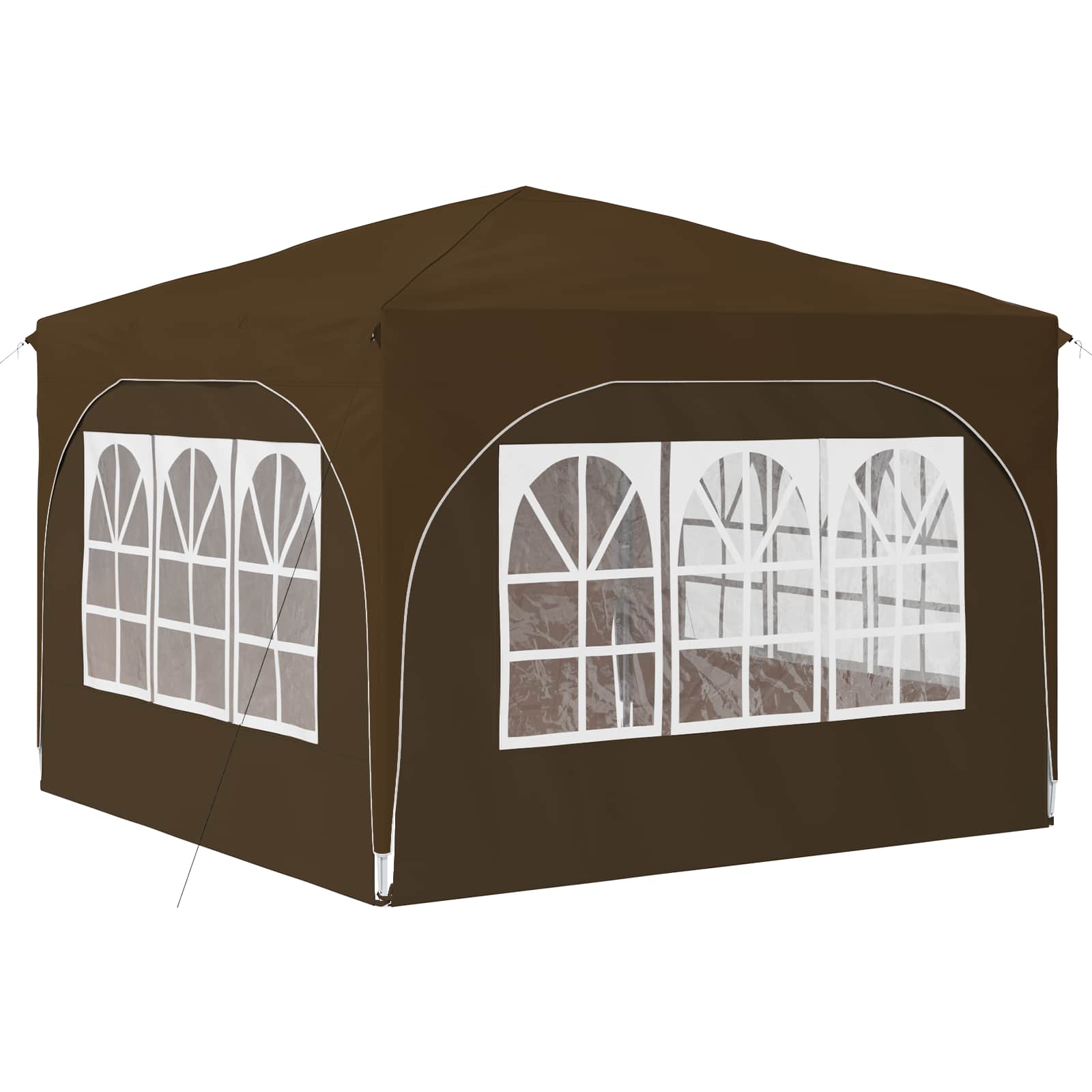 Tenda per feste a pop-up 290 x 290 x 245 cm Tortora
