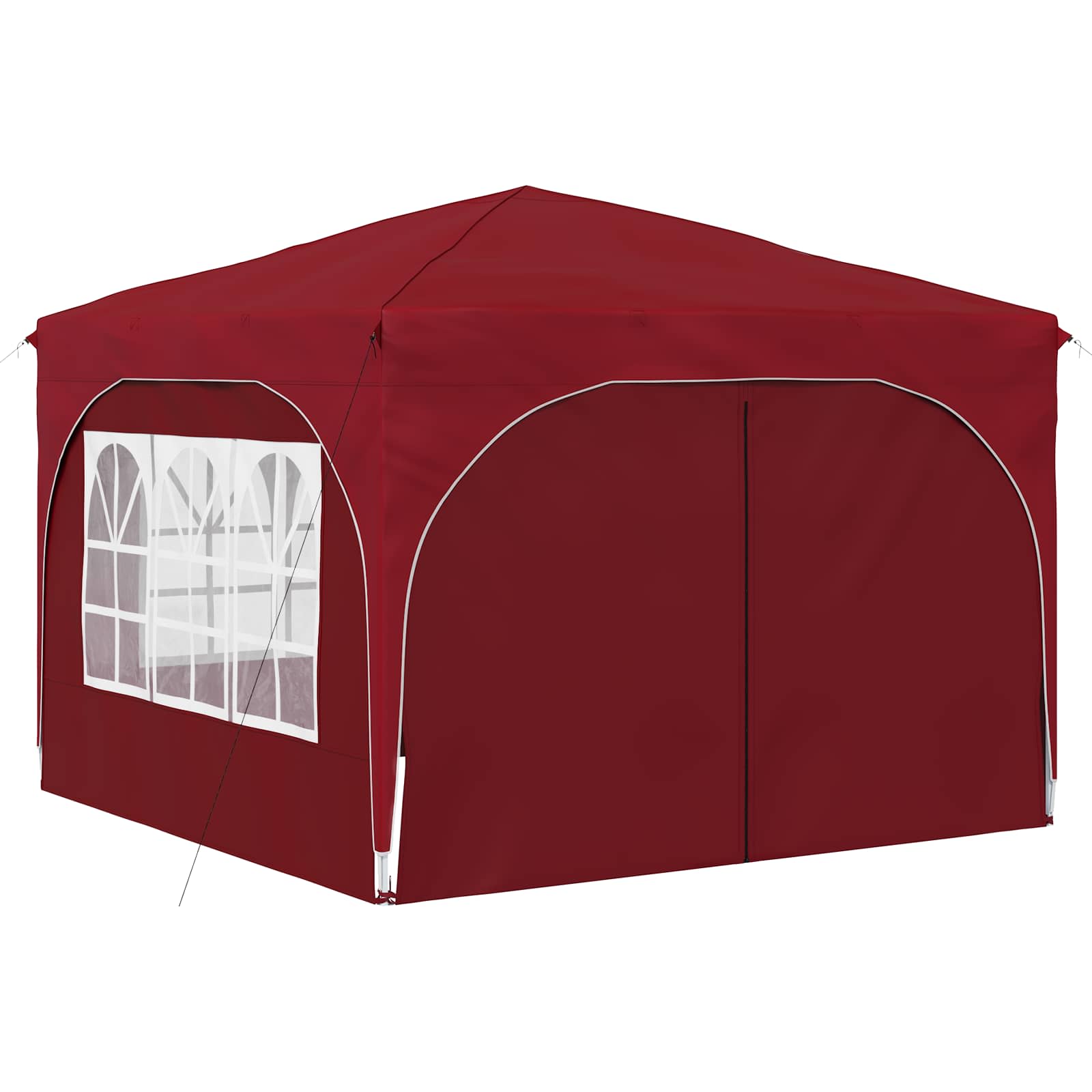 Tenda per feste a pop-up 290 x 290 x 245 cm Borgogna