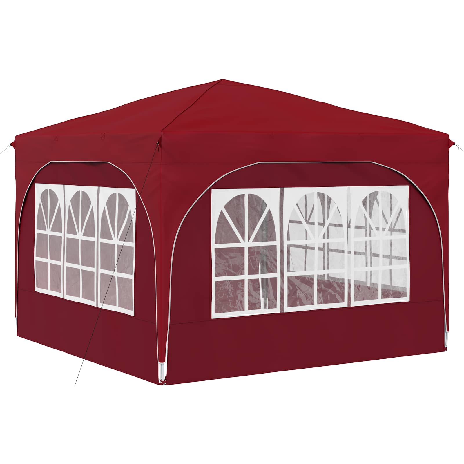 Tenda per feste a pop-up 290 x 290 x 245 cm Borgogna