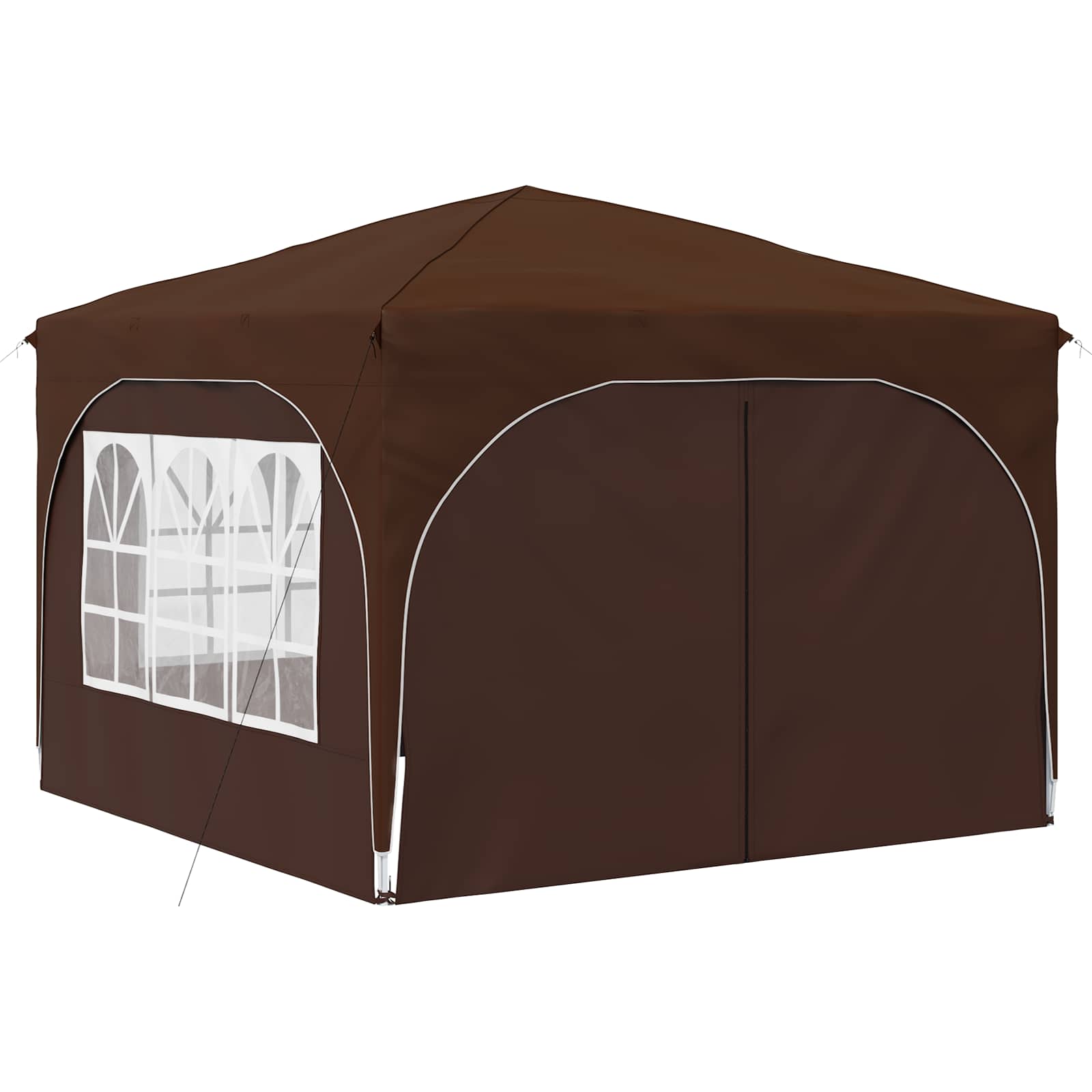 Tenda per feste a pop-up 290 x 290 x 245 cm Marrone