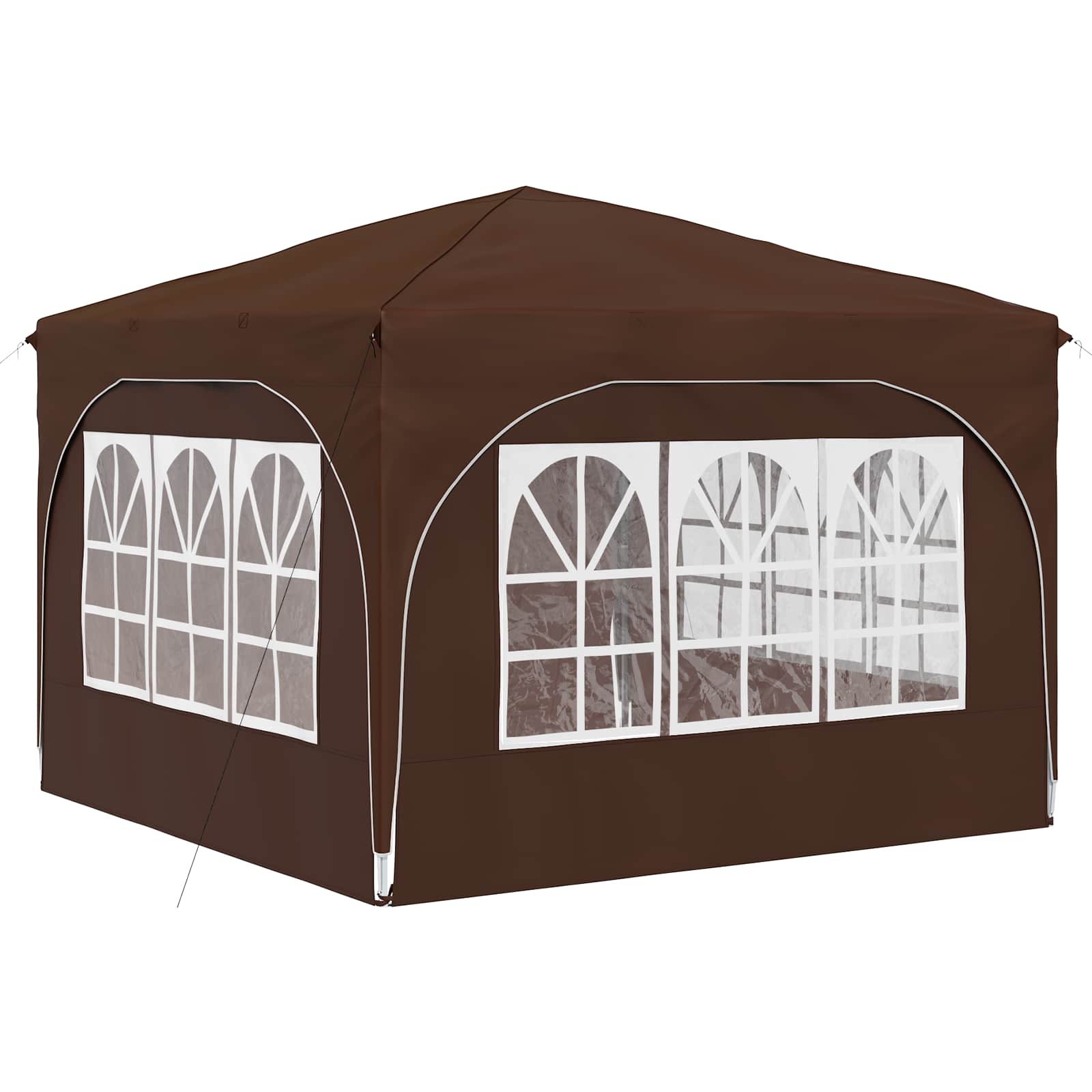 Tenda per feste a pop-up 290 x 290 x 245 cm Marrone