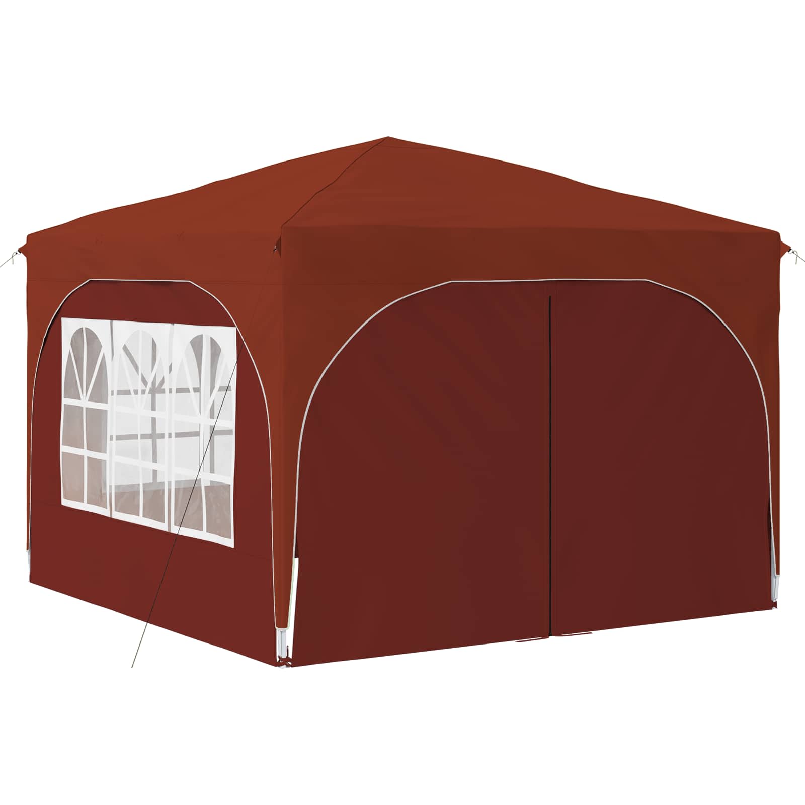 Tenda per feste a pop-up 290 x 290 x 245 cm Terracotta