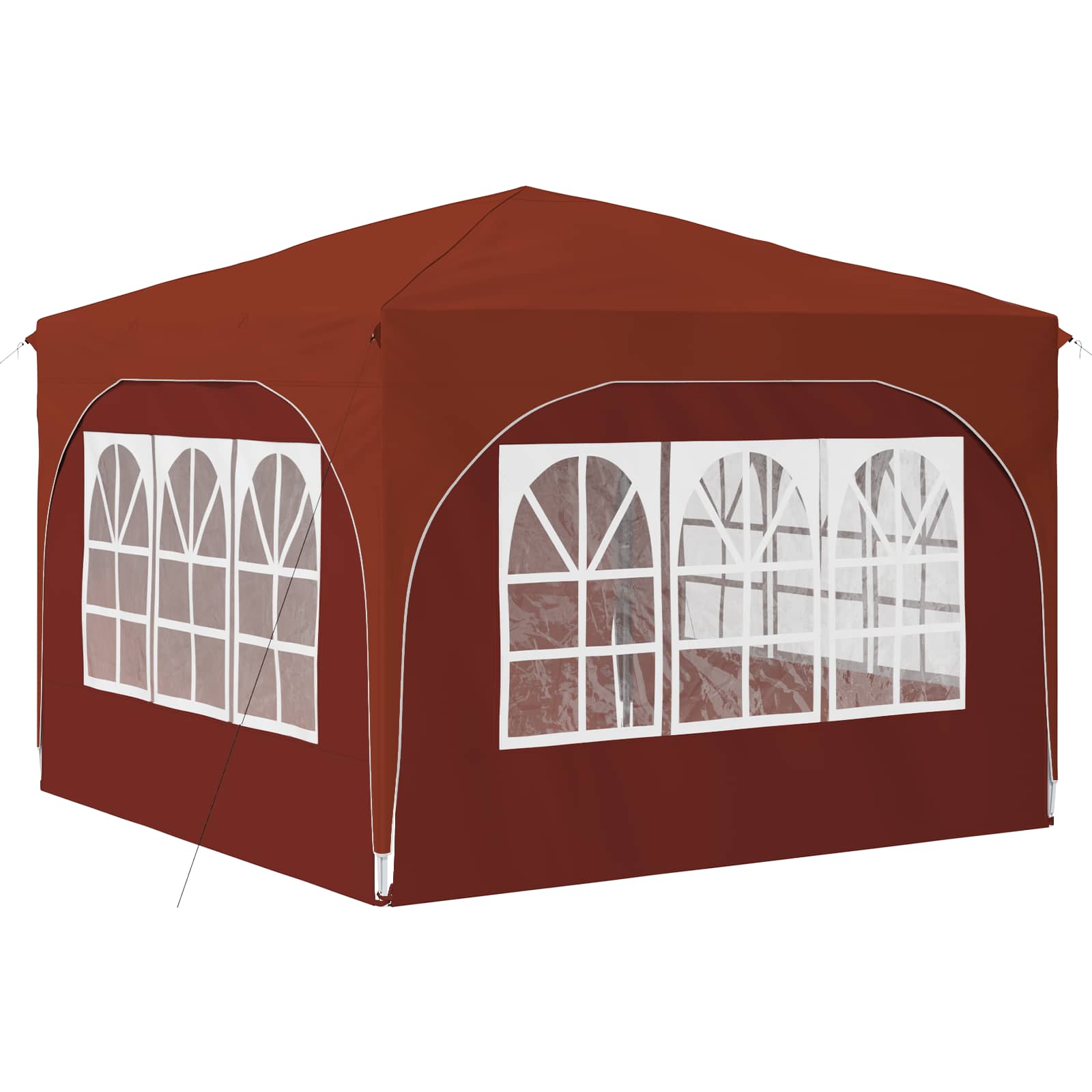 Tenda per feste a pop-up 290 x 290 x 245 cm Terracotta
