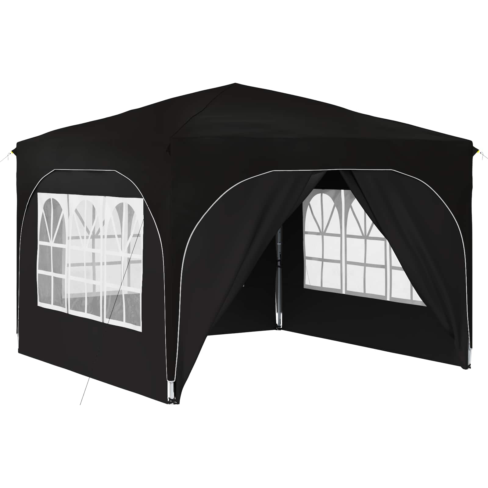 Tenda per feste a pop-up 290 x 290 x 245 cm Nero