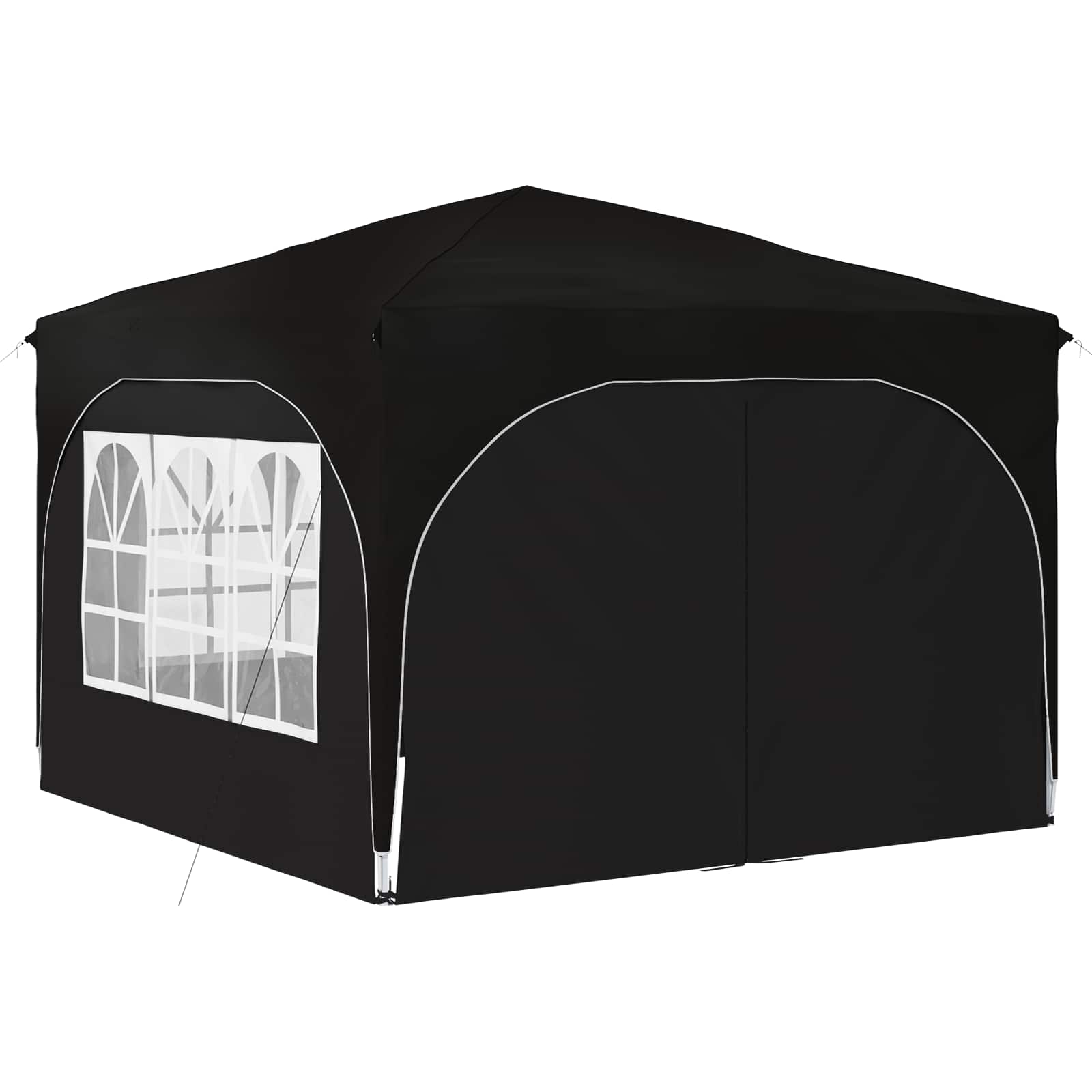 Tenda per feste a pop-up 290 x 290 x 245 cm Nero