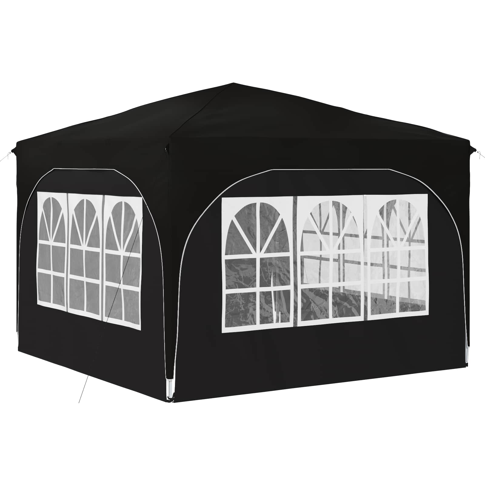 Tenda per feste a pop-up 290 x 290 x 245 cm Nero