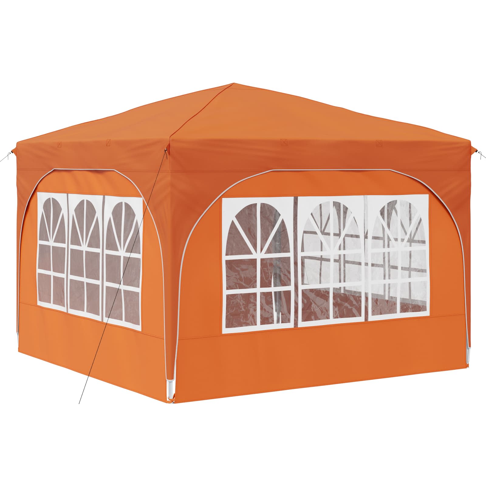 Tenda per feste a pop-up 290 x 290 x 245 cm Arancione