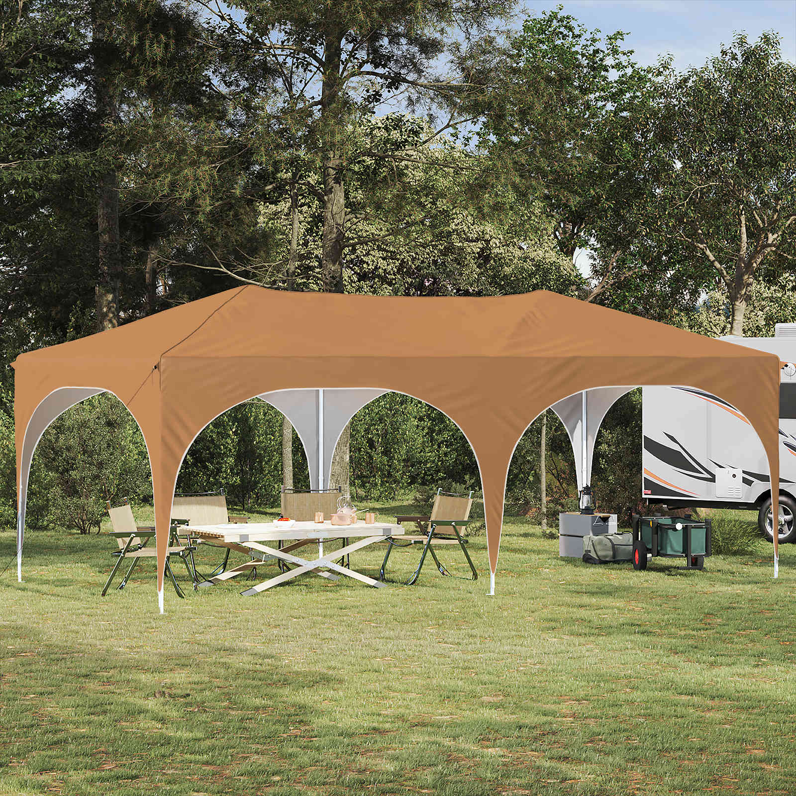Tenda per feste a pop-up 575 x 288 x 245 cm Beige