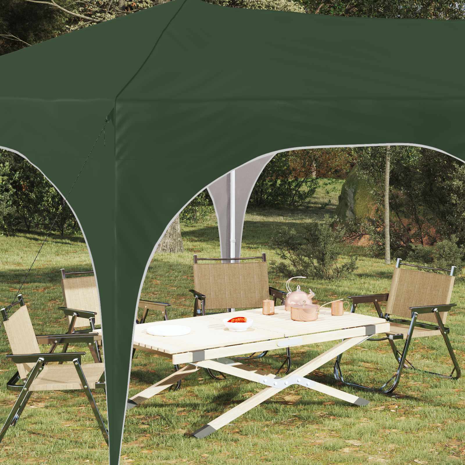 Tenda per feste a pop-up 575 x 288 x 245 cm Verde