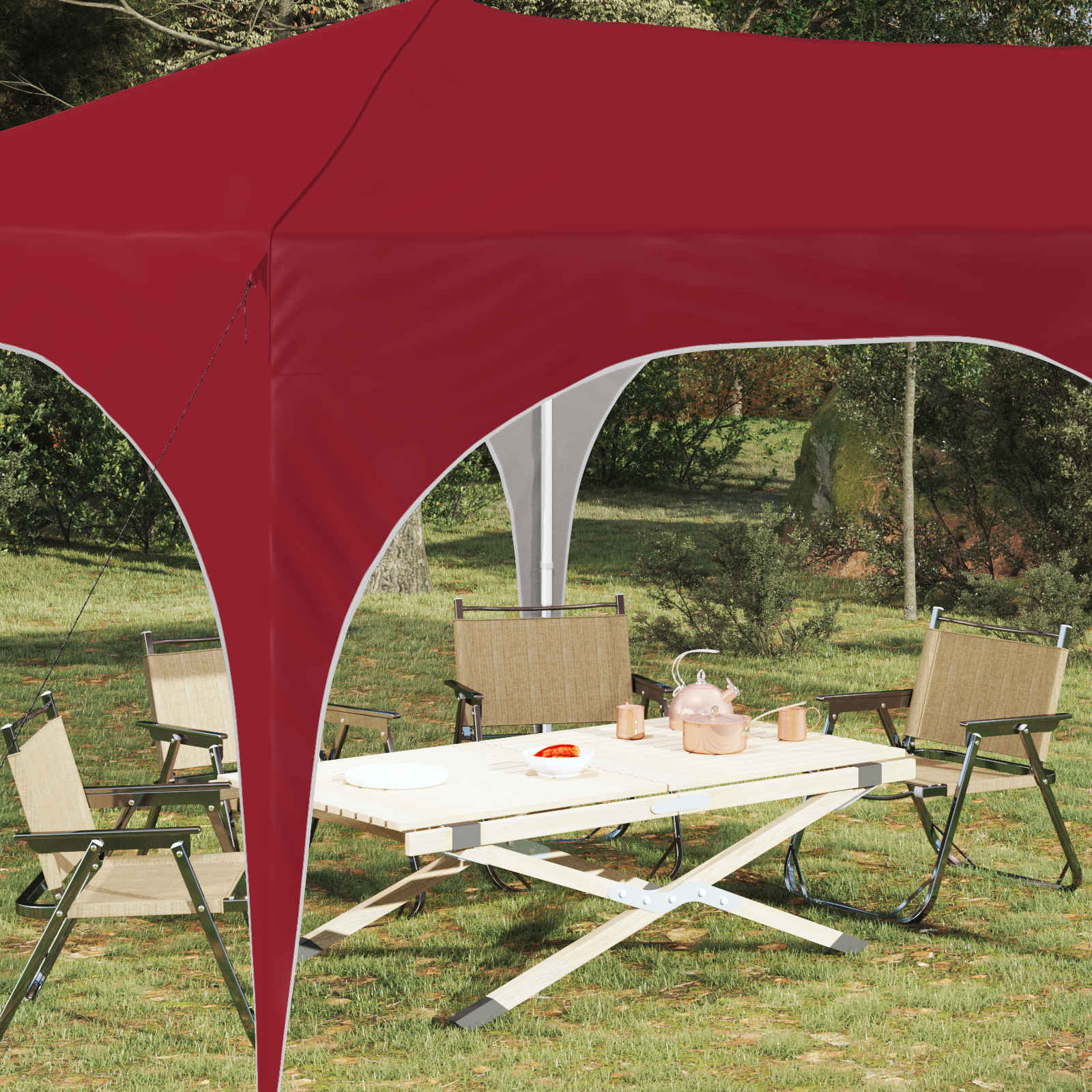 Tenda per feste a pop-up 575 x 288 x 245 cm Borgogna