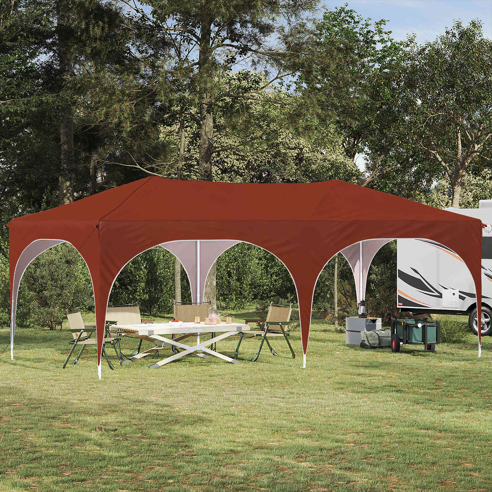Tenda per feste a pop-up 575 x 288 x 245 cm Terracotta
