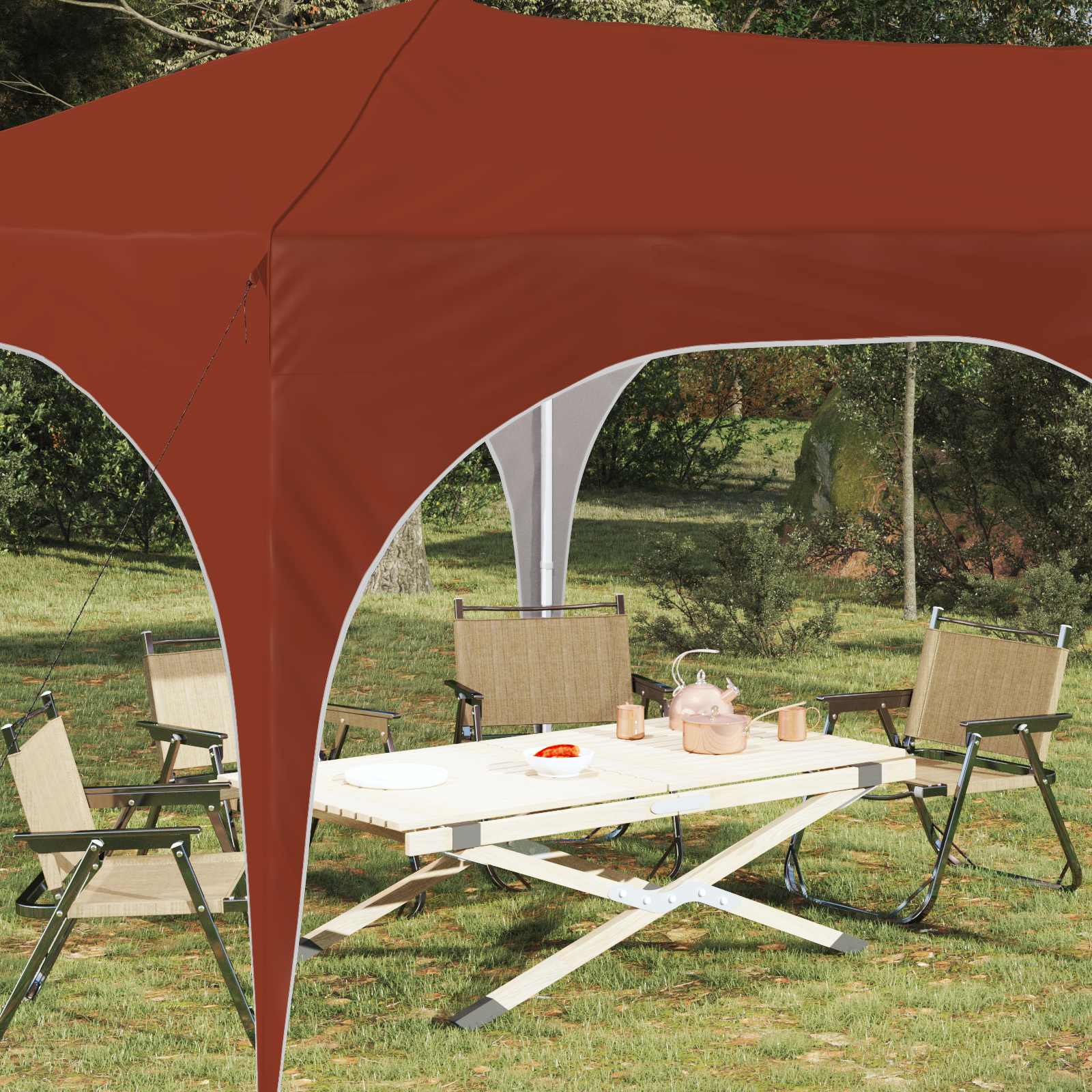 Tenda per feste a pop-up 575 x 288 x 245 cm Terracotta