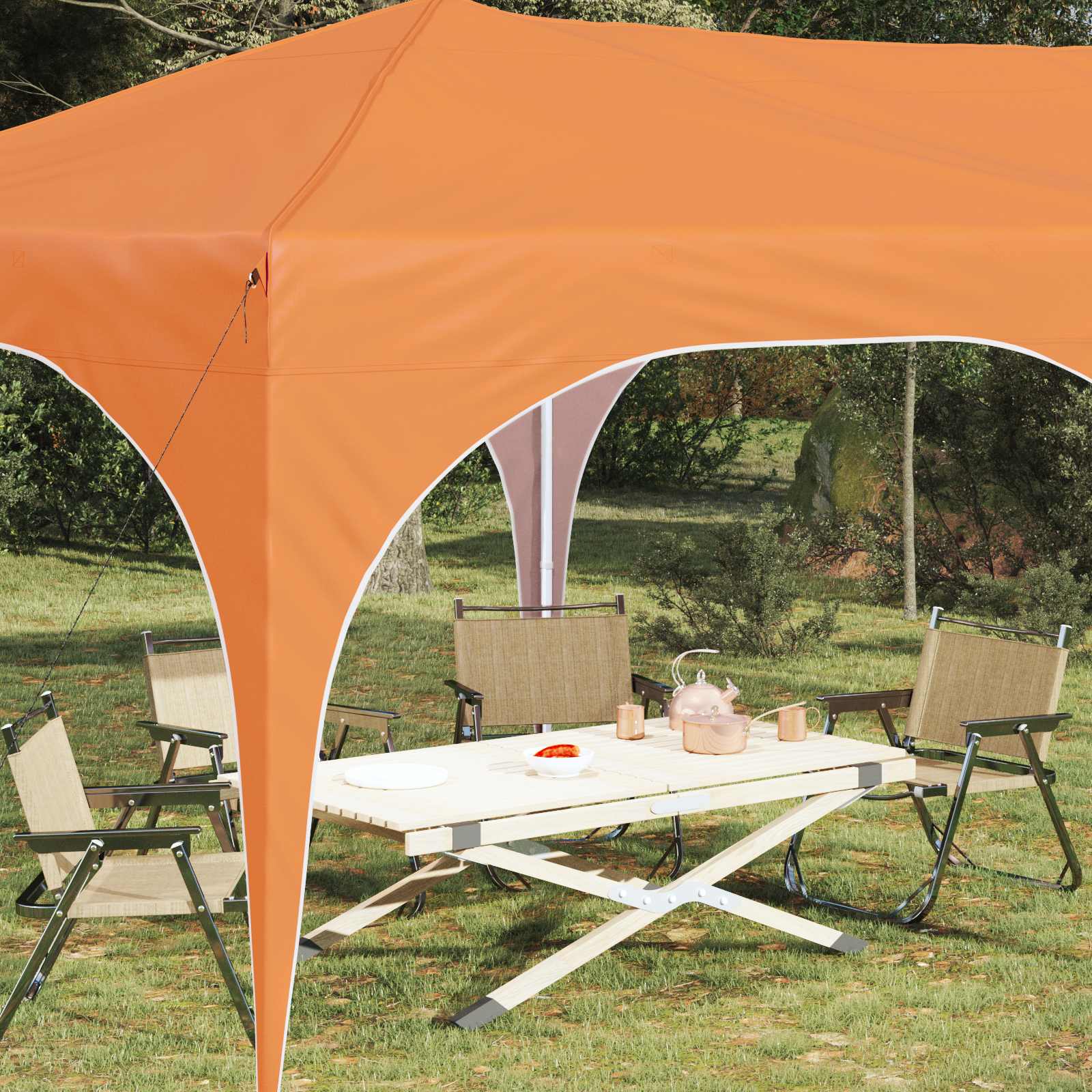 Tenda per feste a pop-up 575 x 288 x 245 cm Arancione