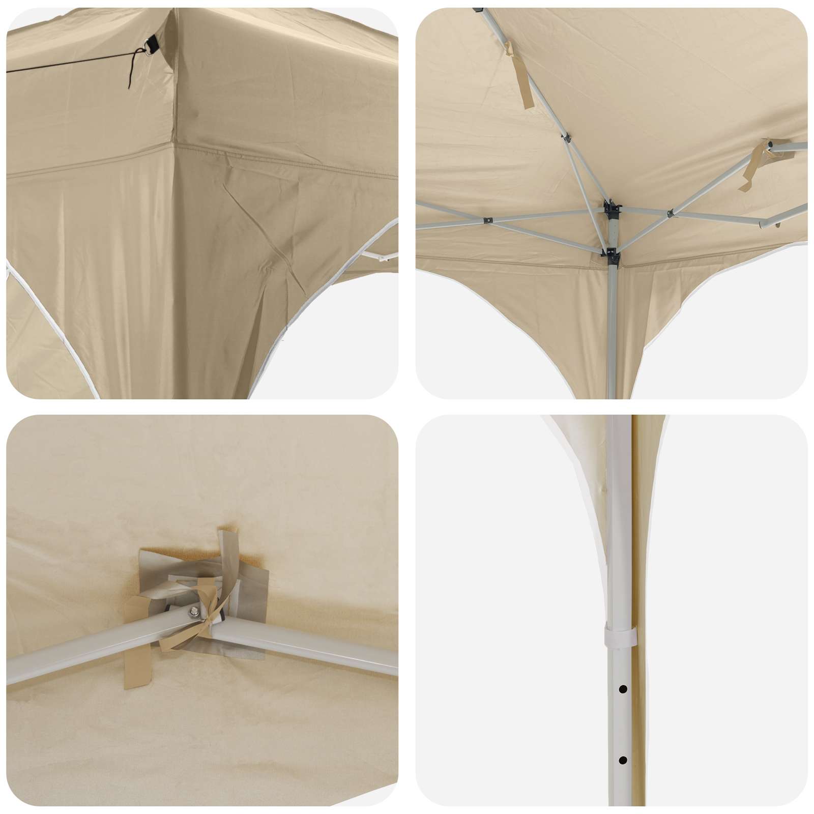 Tenda per feste a pop-up 575 x 288 x 245 cm Crema