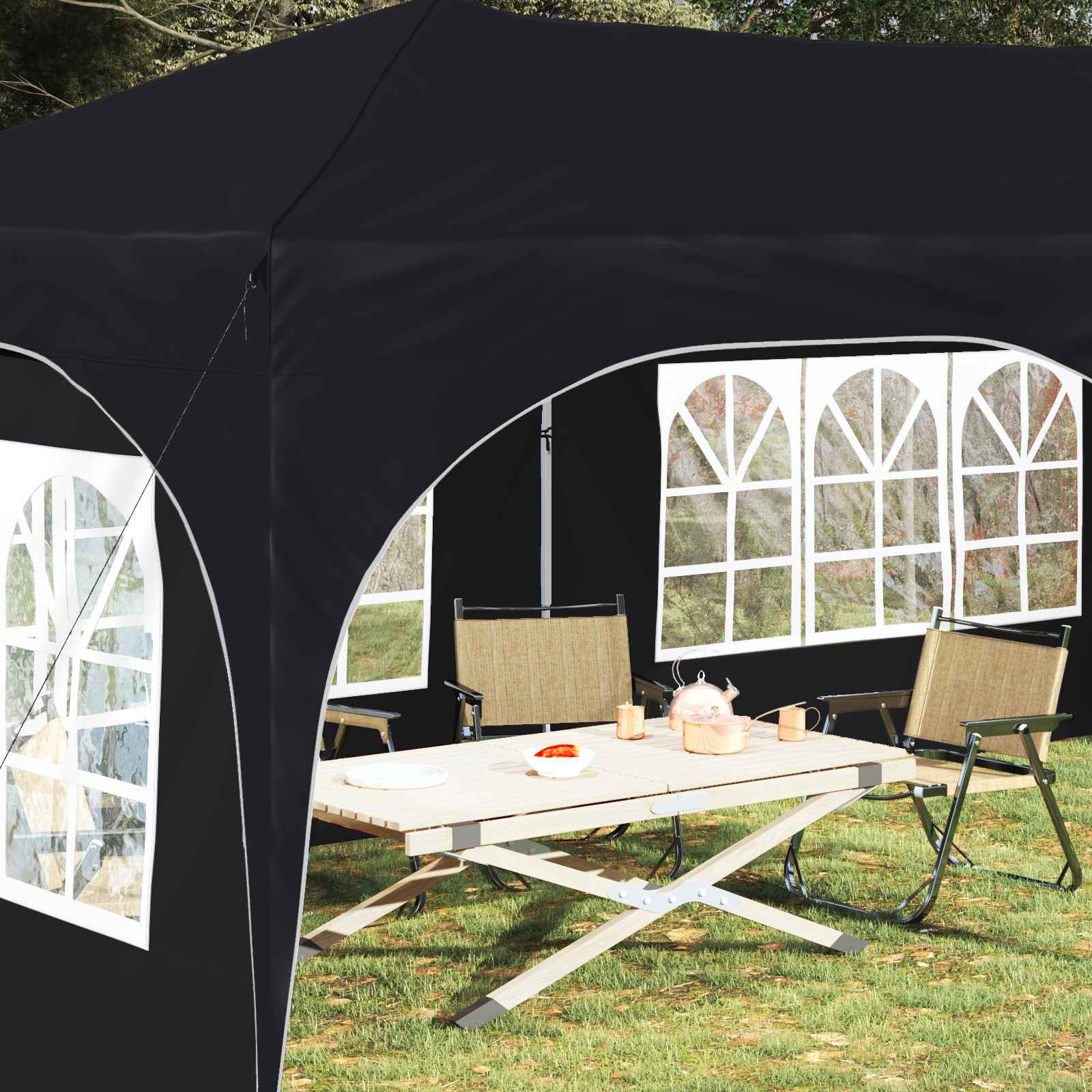 Tenda per feste a pop-up 575 x 288 x 245 cm Antracite