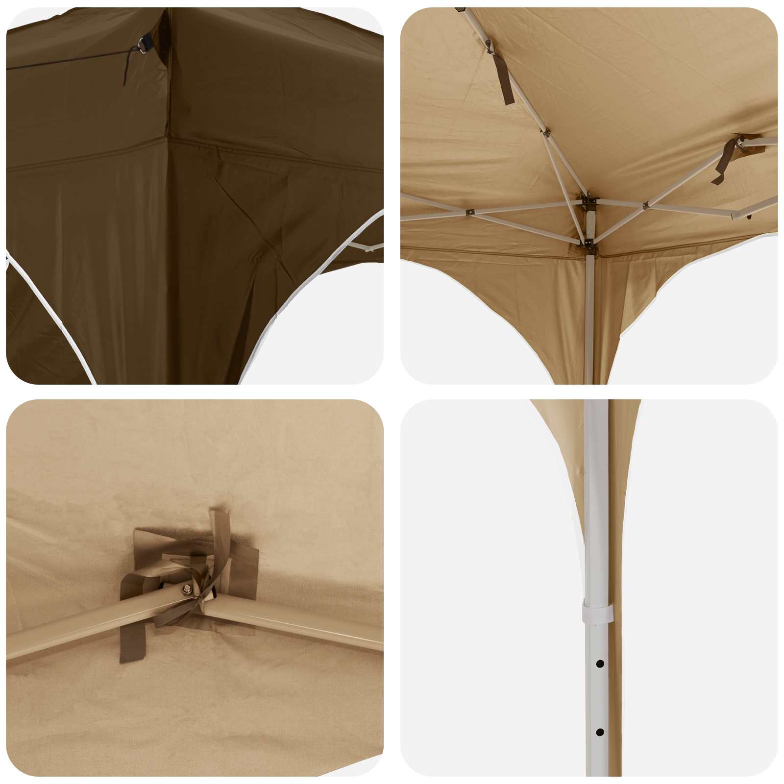 Tenda per feste a pop-up 575 x 288 x 245 cm Tortora