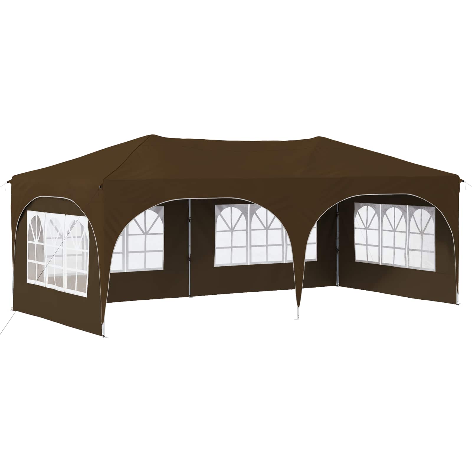 Tenda per feste a pop-up 575 x 288 x 245 cm Tortora