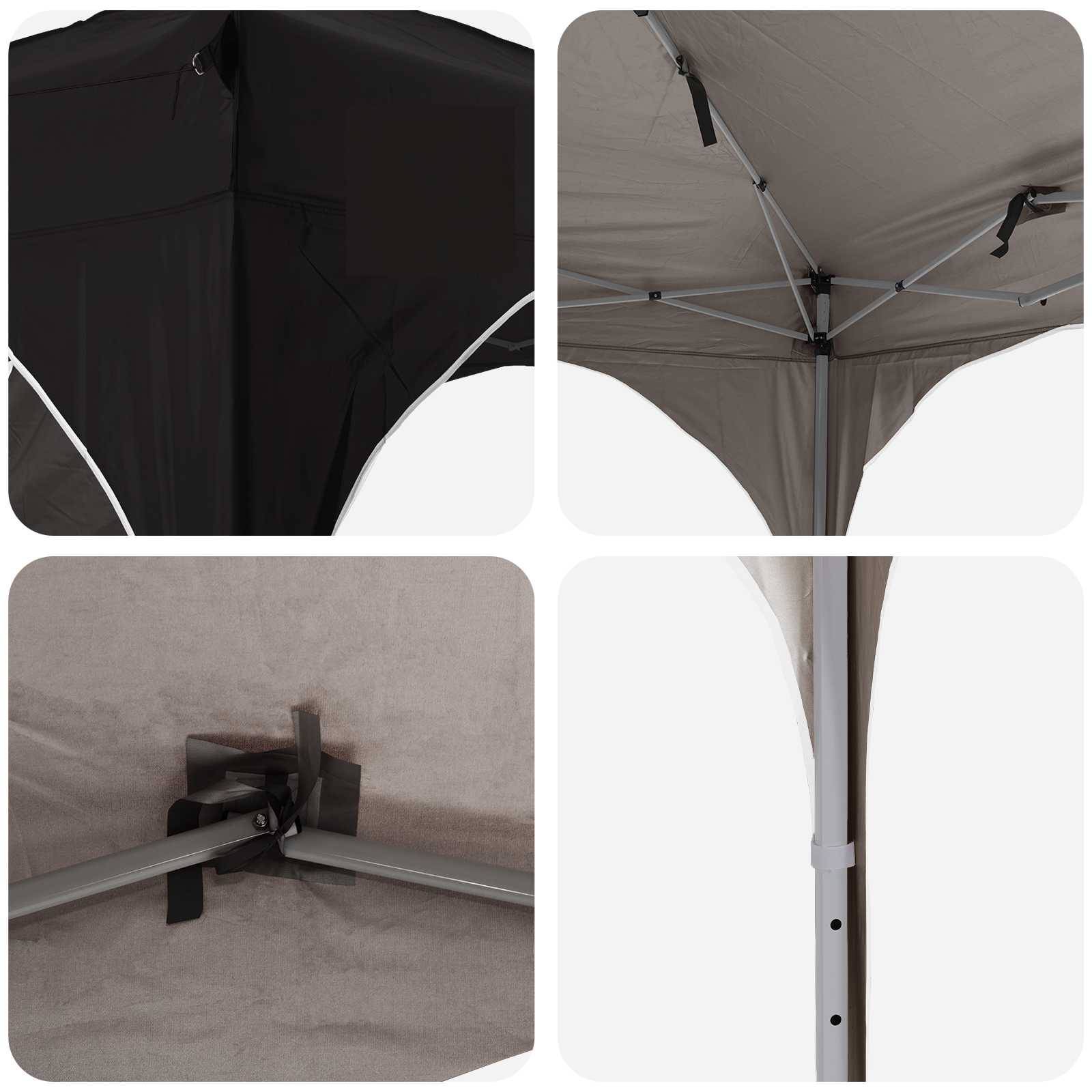 Tenda per feste a pop-up 575 x 288 x 245 cm Nero Tessuto Oxford