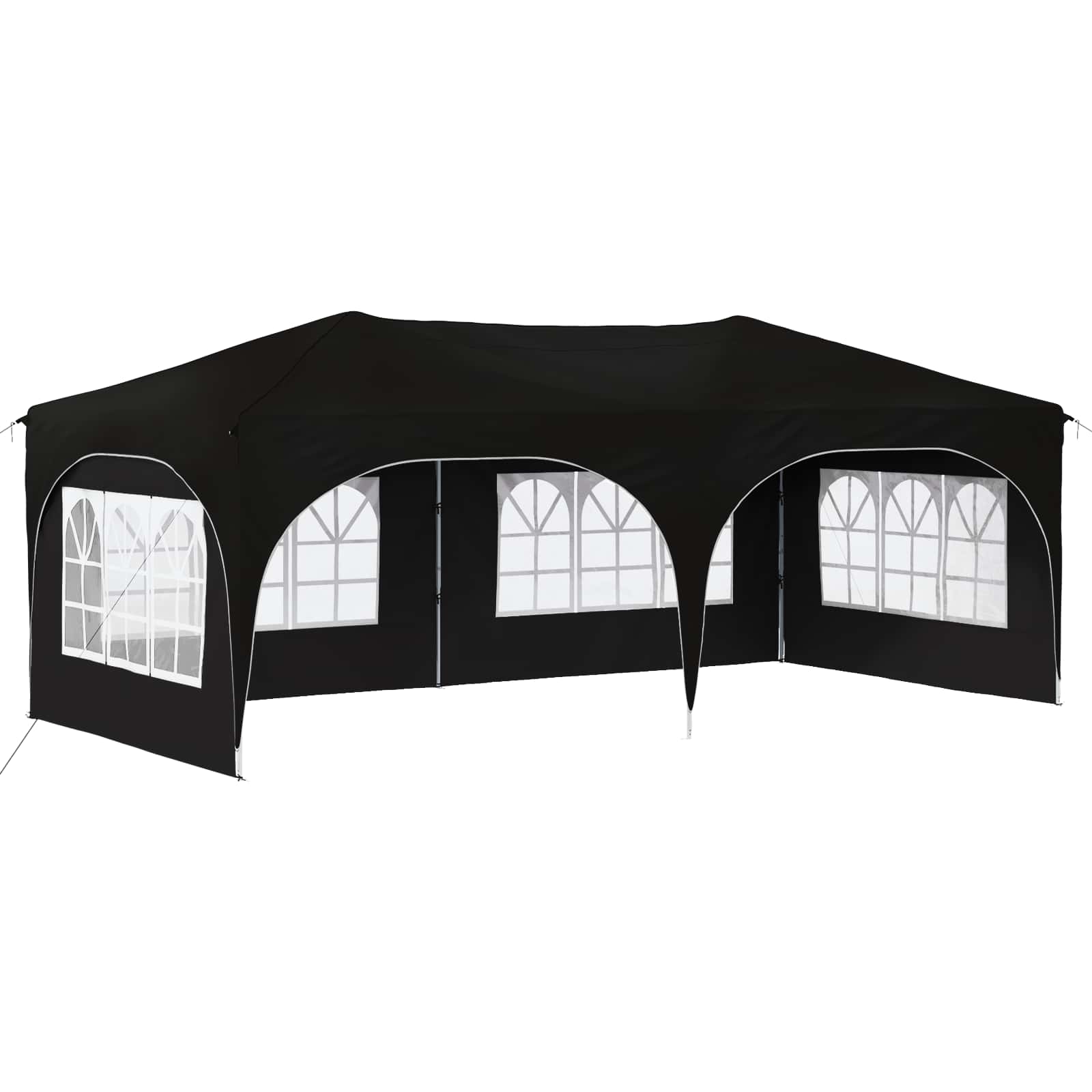 Tenda per feste a pop-up 575 x 288 x 245 cm Nero Tessuto Oxford