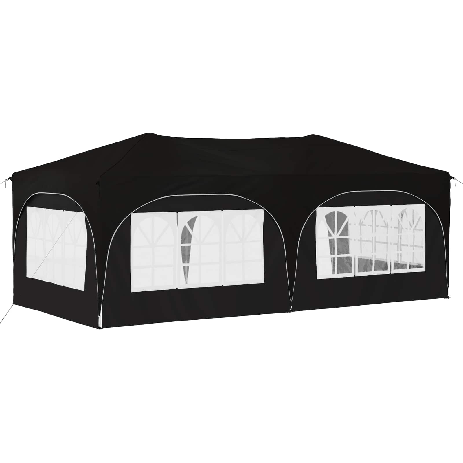 Tenda per feste a pop-up 575 x 288 x 245 cm Nero Tessuto Oxford