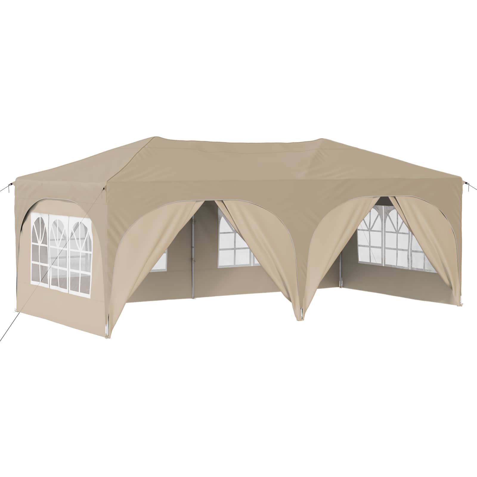 Tenda per feste a pop-up 575 x 288 x 245 cm Crema