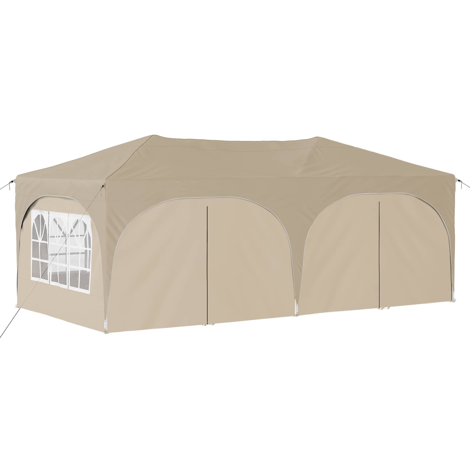 Tenda per feste a pop-up 575 x 288 x 245 cm Crema