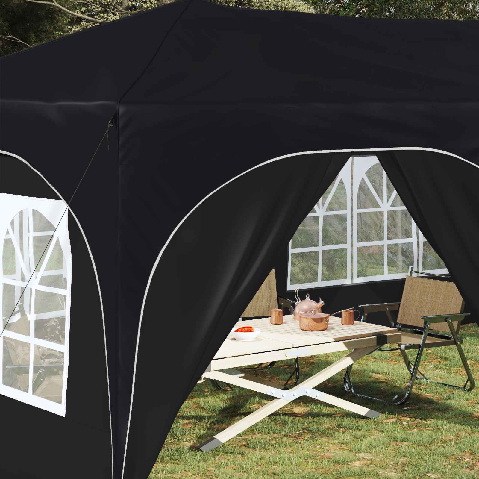 Tenda per feste a pop-up 575 x 288 x 245 cm Antracite