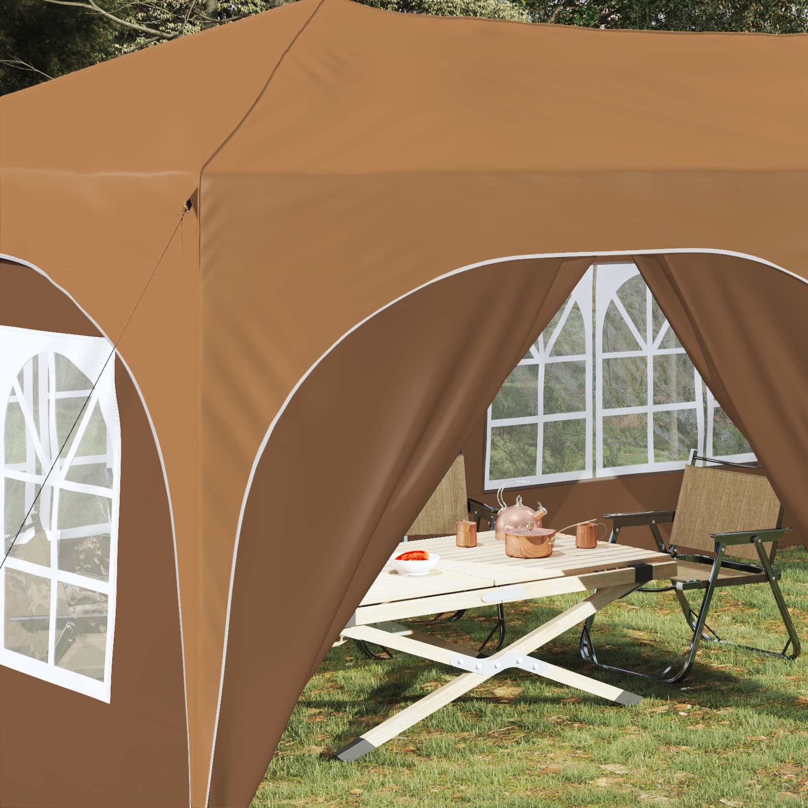 Tenda per feste a pop-up 575 x 288 x 245 cm Beige