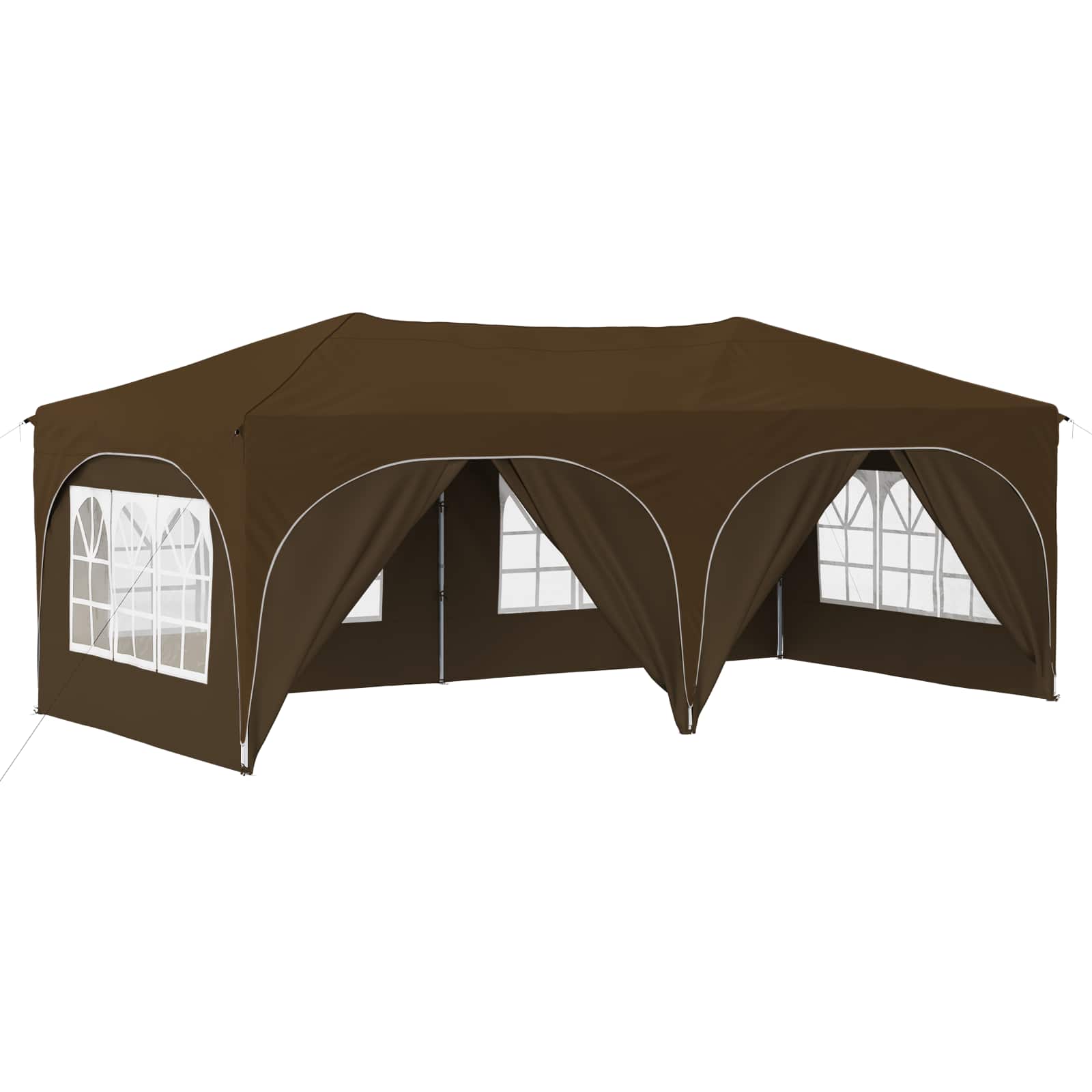 Tenda per feste a pop-up 575 x 288 x 245 cm Tortora