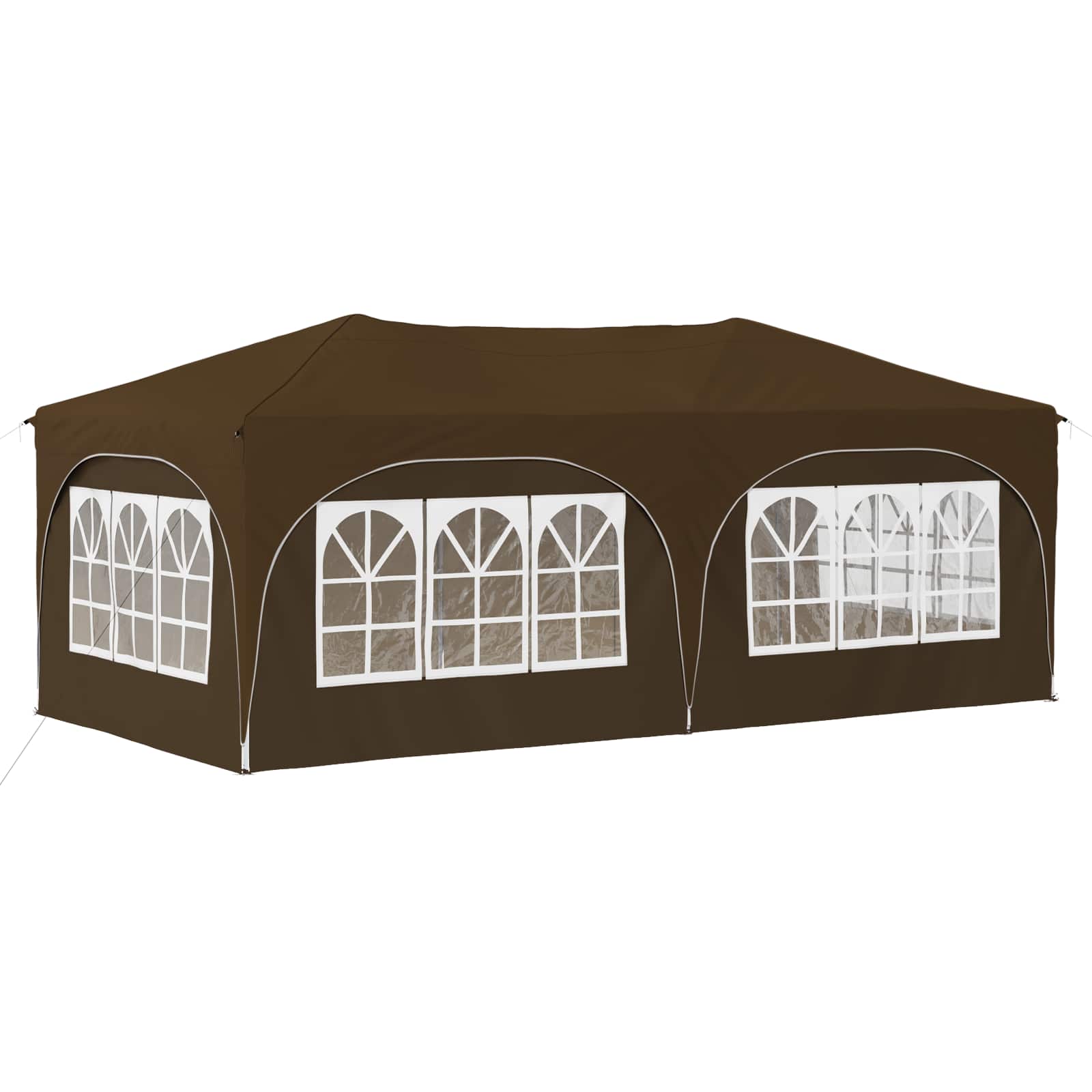 Tenda per feste a pop-up 575 x 288 x 245 cm Tortora