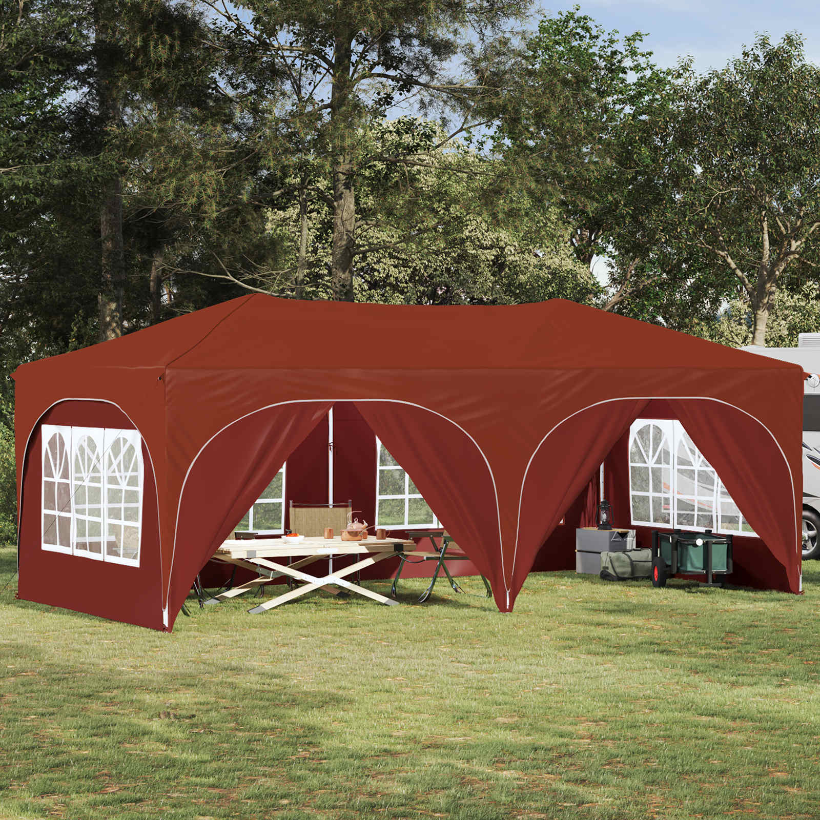 Tenda per feste a pop-up 575 x 288 x 245 cm Terracotta