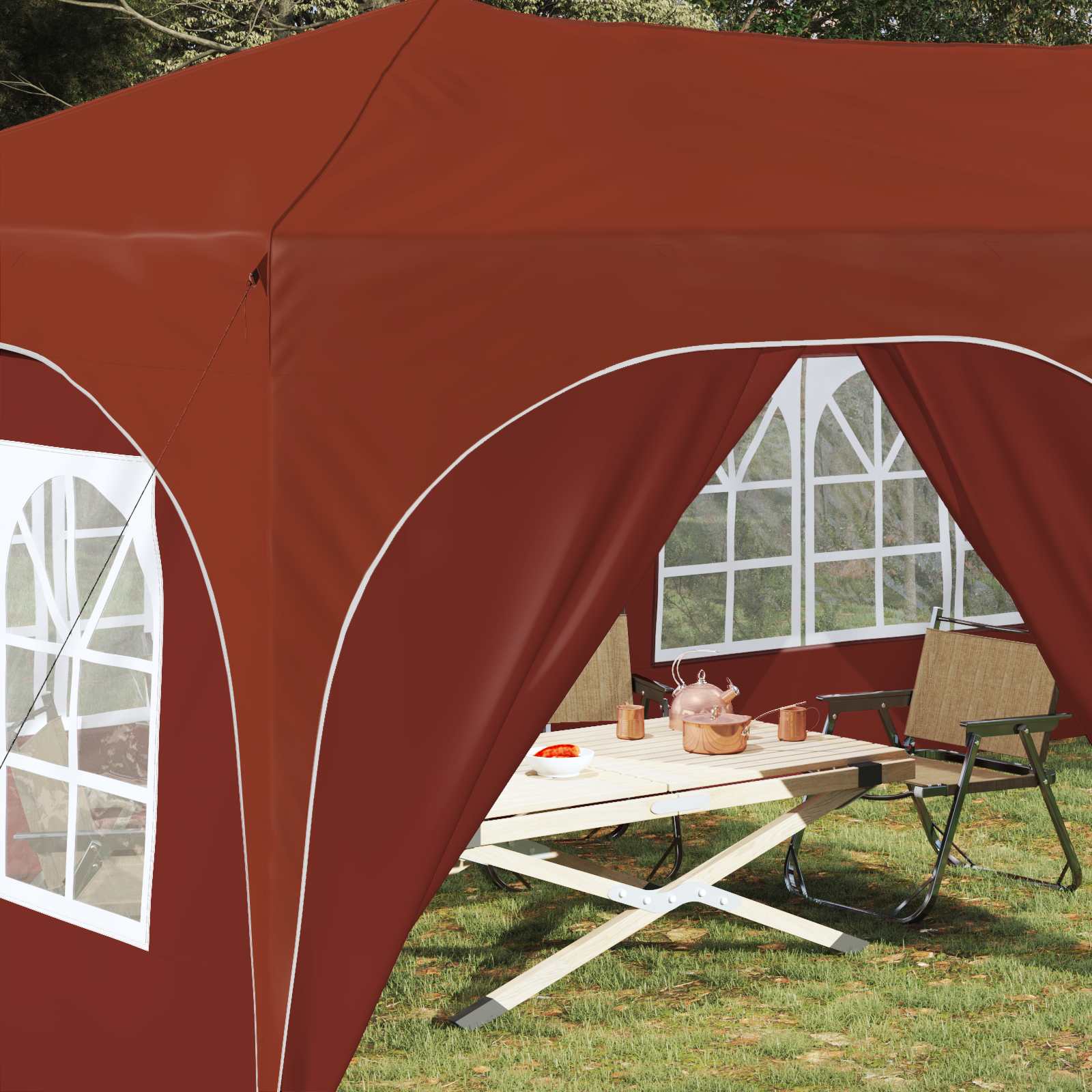 Tenda per feste a pop-up 575 x 288 x 245 cm Terracotta