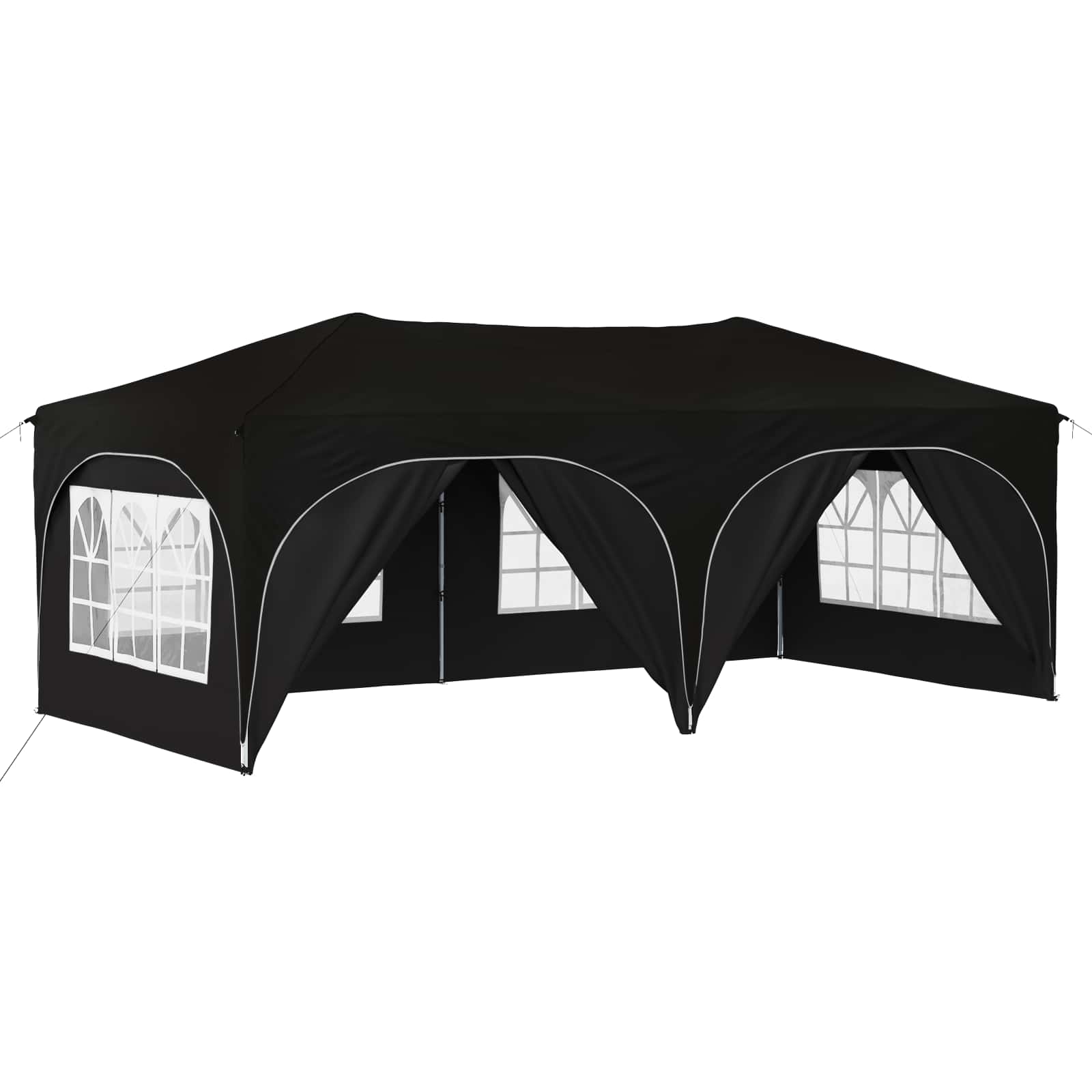 Tenda per feste a pop-up 575 x 288 x 245 cm Nero Tessuto Oxford