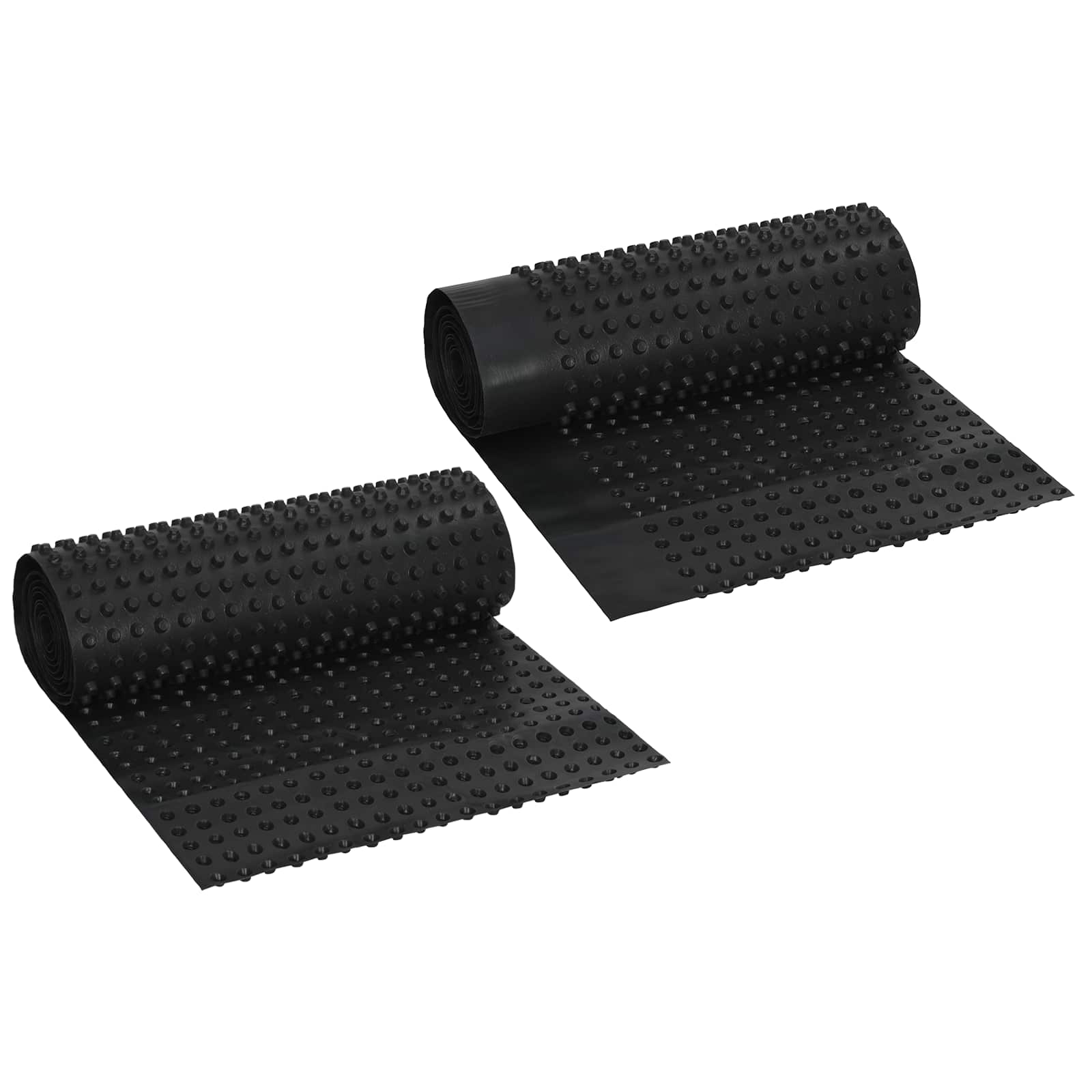 Foglio di drenaggio stampato 2 pz Nero 0,5 x 20 m HDPE