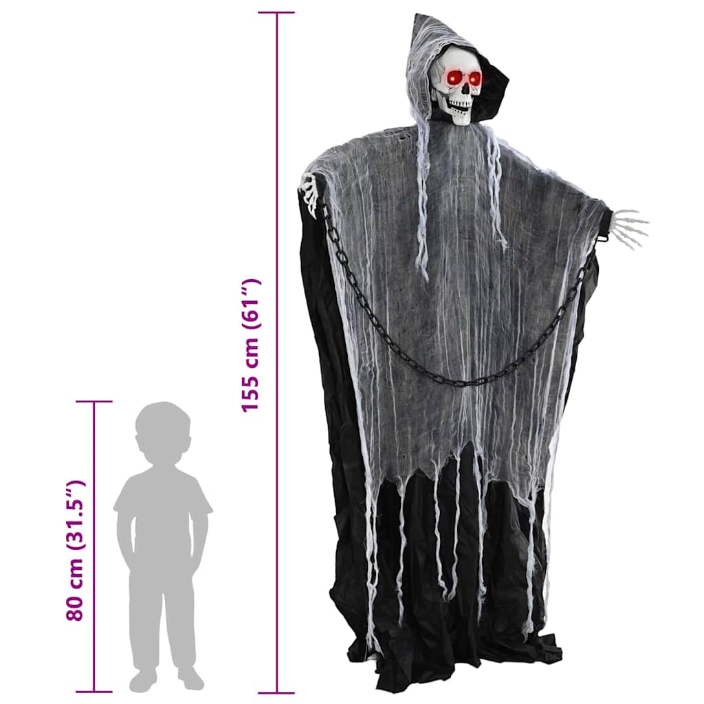 Tristo mietitore da appendere per Halloween SPOOKA Nero